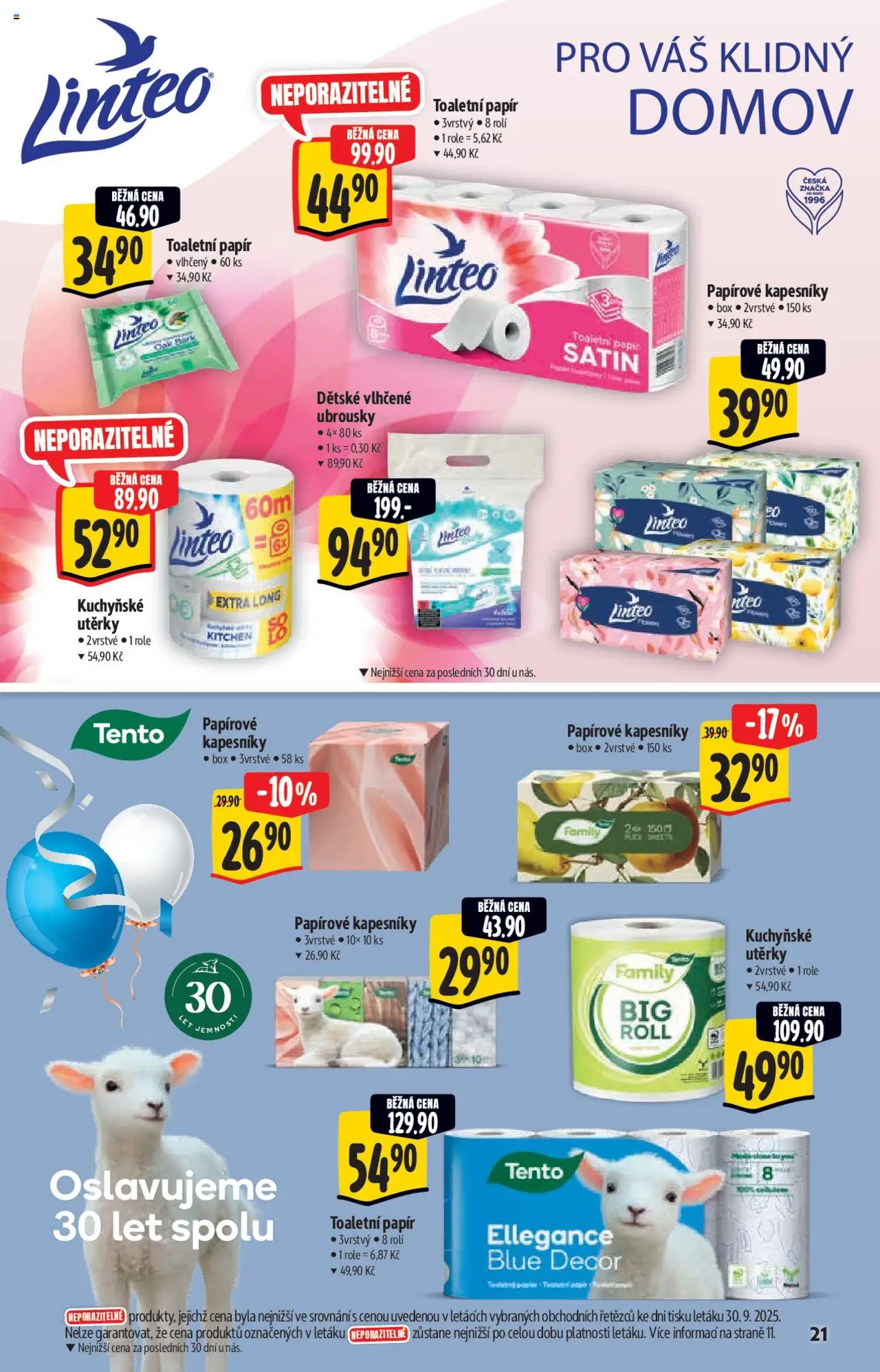 Albert katalog - Supermarket od 08.10.2025 | Strana: 21 | Produkty: Box, Utěrky, Toaletní papír, Papírové kapesníky
