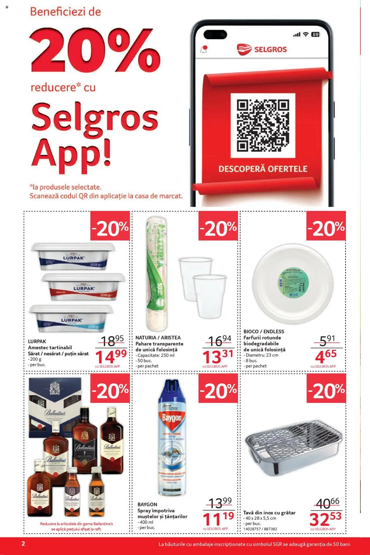 Catalog Selgros - Sibiu – valabil de la 08.08.2025 | Pagină: 2 | Produse: Pahare, Grătar, Kalem ucu