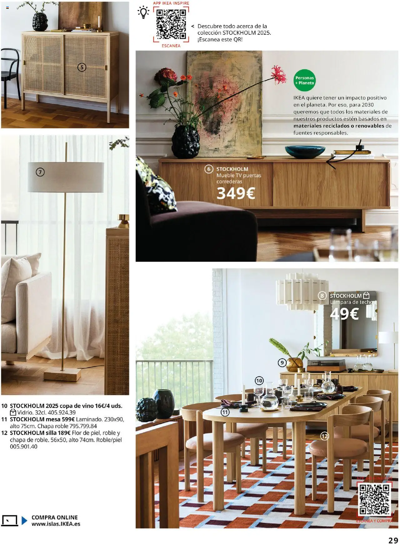 Catálogo IKEA Salones │ válido desde el 01.09.2025 | Página: 29 | Productos: Lámpara de techo, Vino, Silla, Lámpara