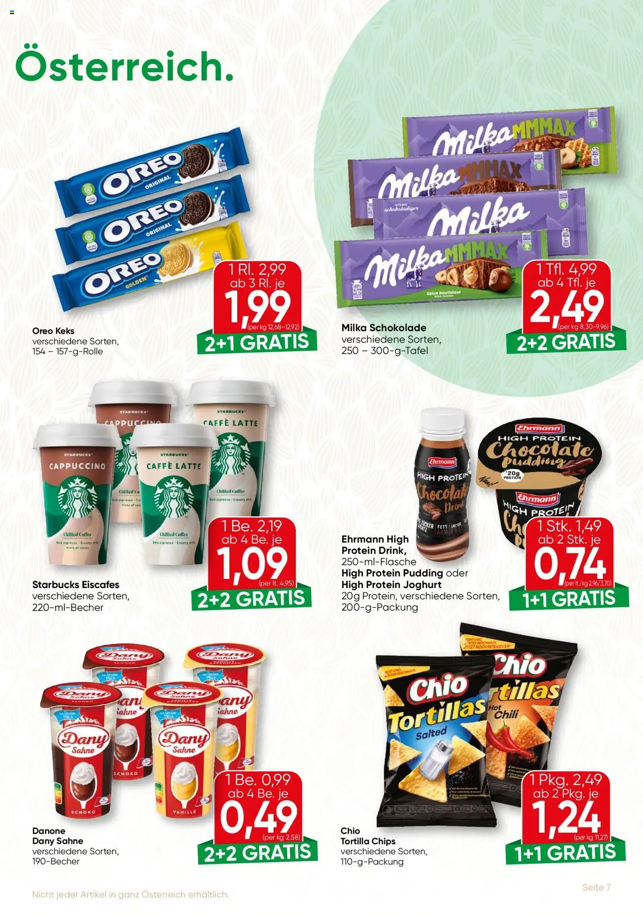 SPAR Gourmet Flugblatt - Wien gültig ab 16.10.2025 | Seite: 7 | Produkte: Chips, Sahne, Joghurt, Schokolade
