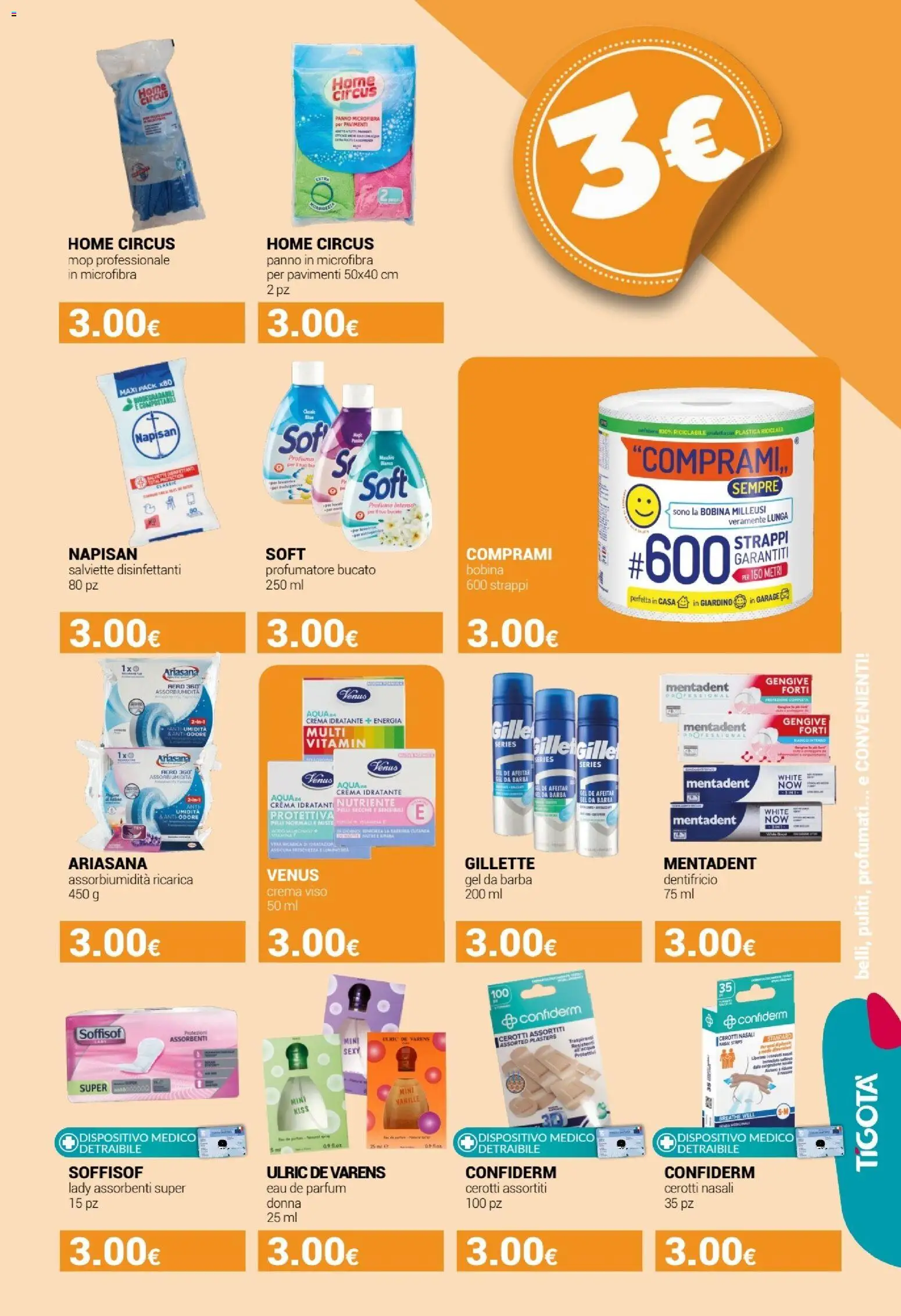 Volantino Tigotà del 10.01.2026 | Pagina: 5 | Prodotti: Crema, Panno microfibra, Crema viso, Cerotti