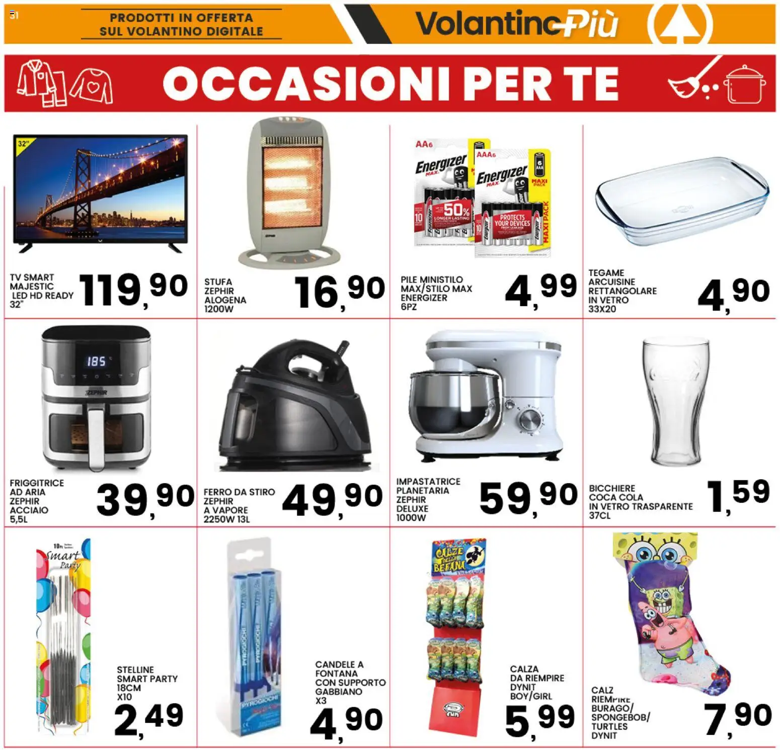 Volantino Interspar del 26.12.2025 | Pagina: 33 | Prodotti: Pile, Tè, Stufa, Ferro da stiro