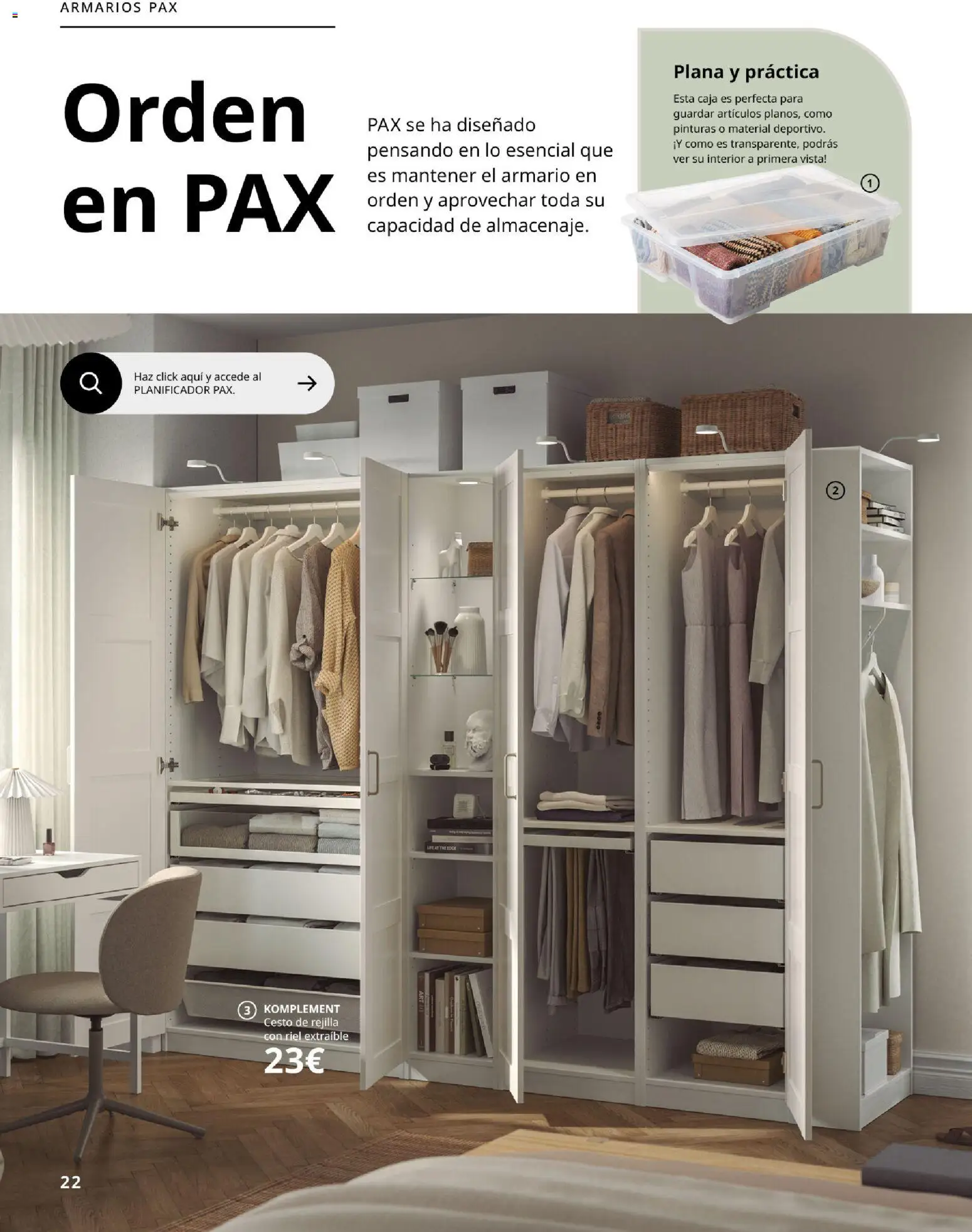 Catálogo IKEA Organización en el hogar │ válido desde el 15.01.2026 | Página: 22 | Productos: Armario, Caja