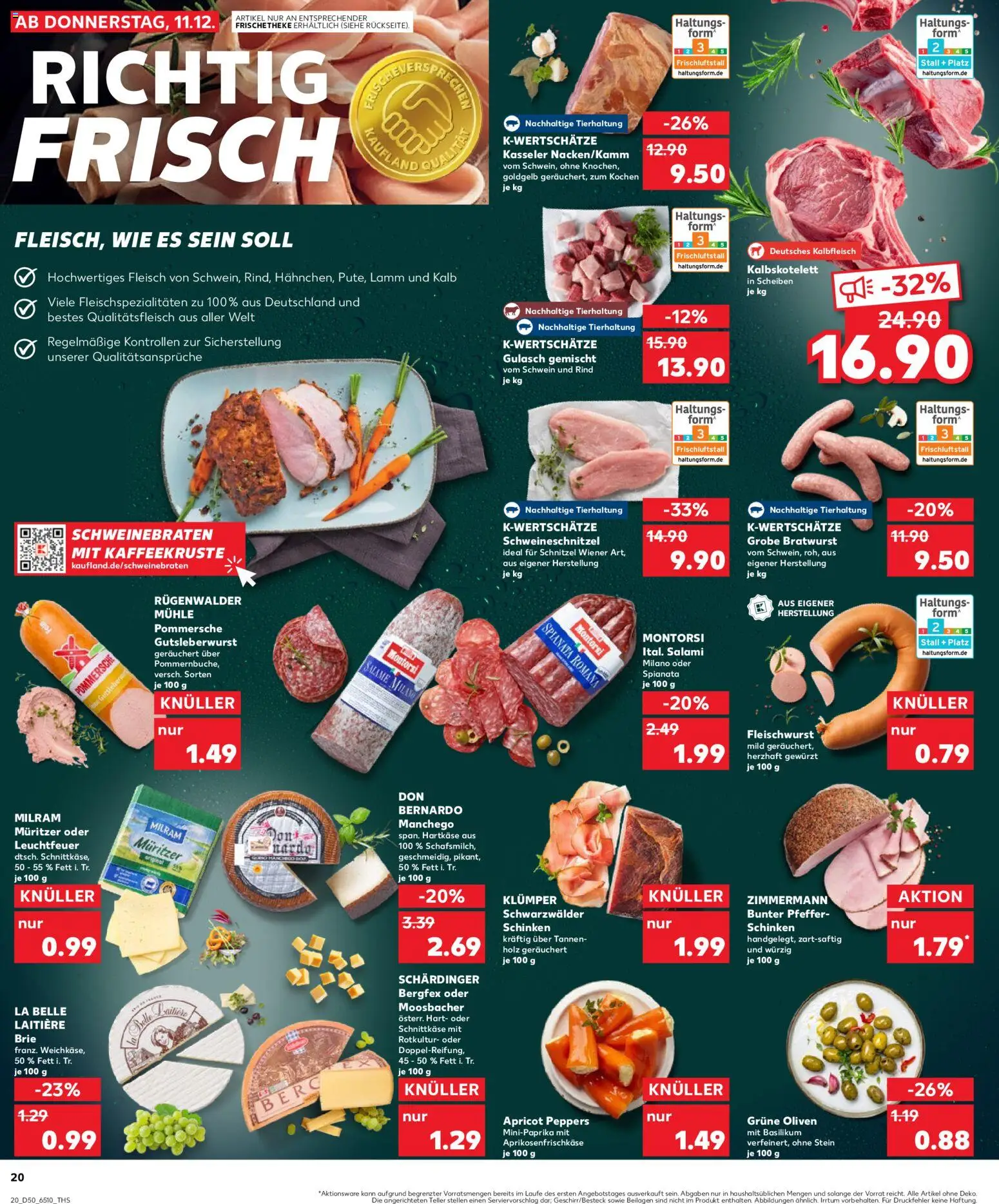 {H1} | Pagina: 20 | Producten: Salami, Schnitzel, Brie, Protein