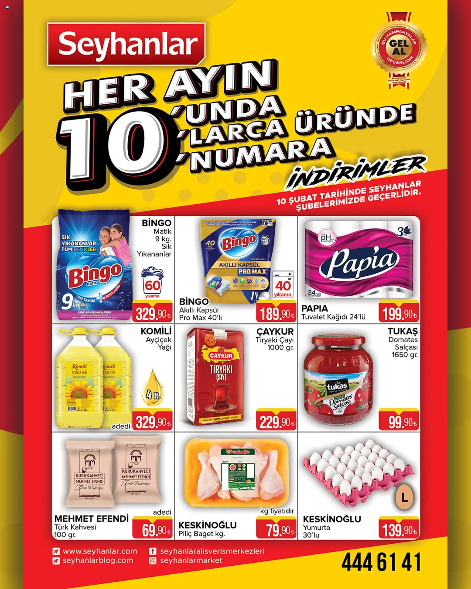 Seyhanlar Market Katalog - 10.02.2026 tarihinden itibaren geçerlidir | Sayfa: 1
