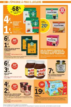 E.Leclerc - Prévisualisation de CAPSULES DE CAFÉ DOLCE GUSTO BY NESCAFÉ "STARBUCKS", Capsules de café Dolce Gusto by Nescafé Starbucks, différentes variétés et différents grammages. valide à partir de 16.12.2025 | Page: 42 | Produits: Citron vert, Pom'potes, Dolce Gusto, Nutella