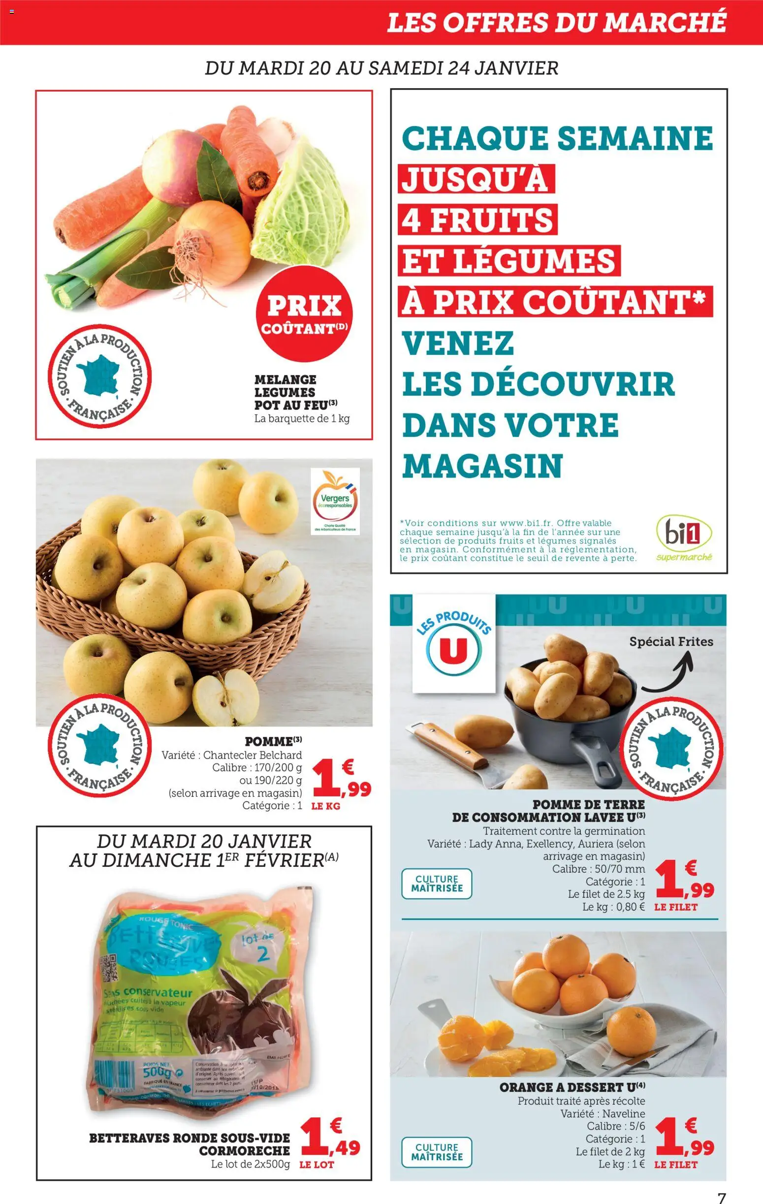 {H1} | Page: 7 | Produits: Pomme, Poids, Pomme de terre, Frites