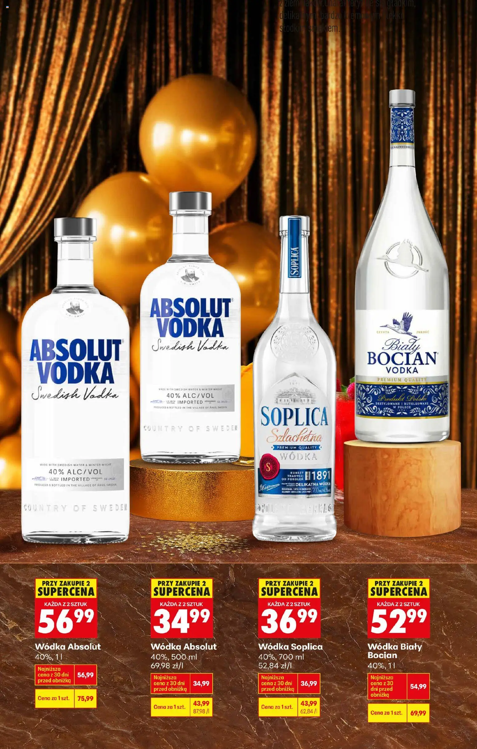 Biedronka gazetka - Czas na toast od 27.12.2025 | Strona: 36 | Produkty: Wódka Absolut, Soplica wódka, Vodka, Wódka