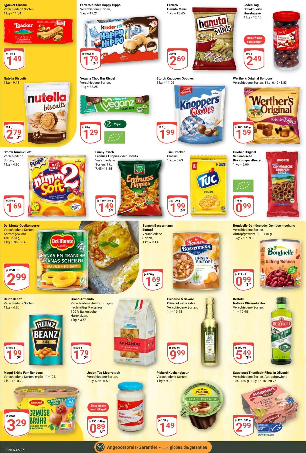 Globus Prospekt 	 – gültig ab 13.10.2025 | Seite: 12 | Produkte: Olivenol, Nutella, Gemüse, Knoppers