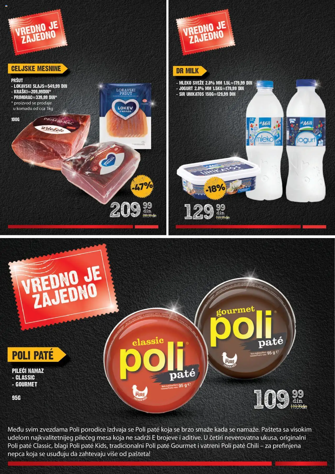 Idea katalog - važi od 24.07.2025 | Strana: 4 | Proizvode: Pršut, Mleko, Sir, Jogurt