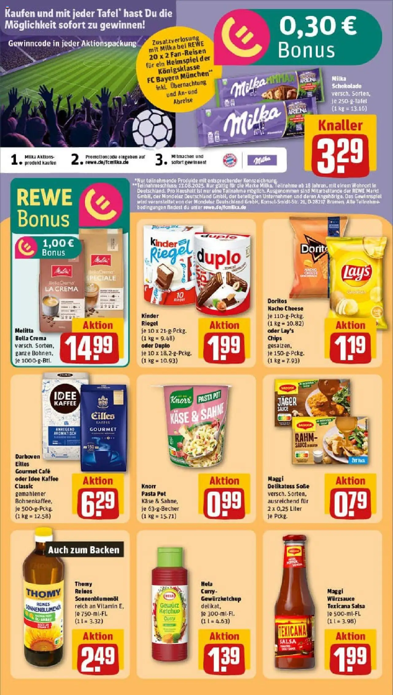 Rewe prospekt Wolfschlugen	 - gültig ab dem 11.08.2025 | Seite: 12 | Produkte: Schokolade, Milka schokolade, Kinder riegel, Chips