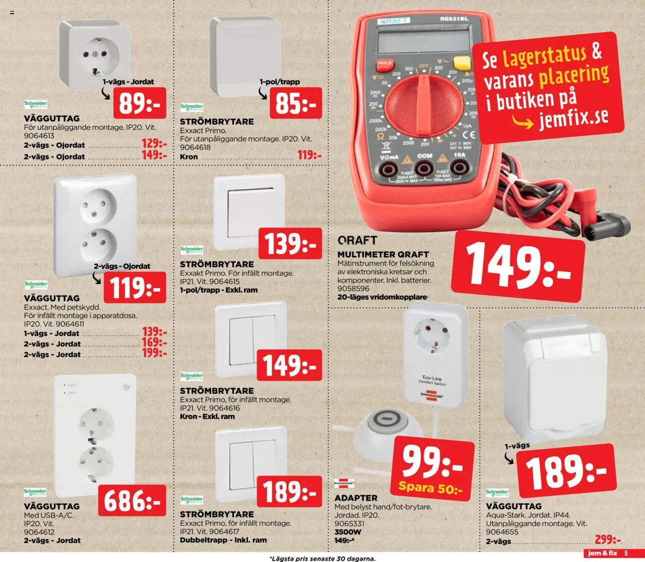 Jem & Fix reklamblad aktuell från 20.10.2025 | Sida: 5 | Produkter: Adapter