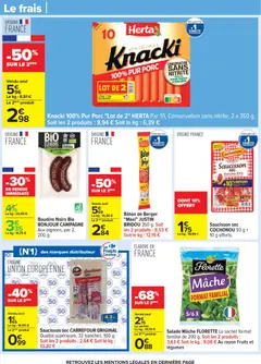 Carrefour - Prévisualisation de Carrefour Le mois vip, des promos très importantes valide à partir de 24.02.2026 | Page: 47 | Produits: Salade, Saucisson, Mâche, Porc