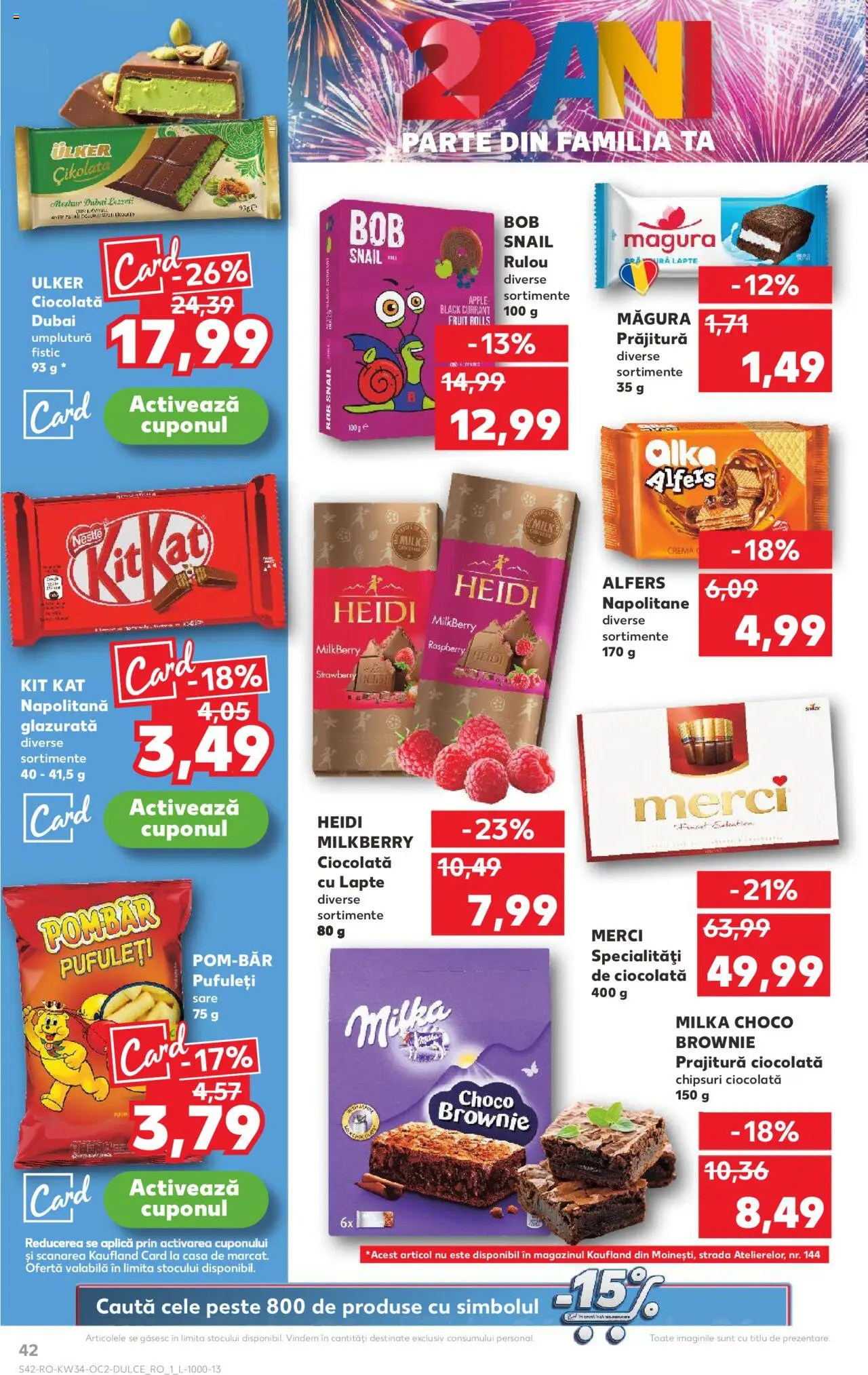 Kaufland RO akciós ujság - amely érvényes a következő dátumtól: 20.08.2025 | Oldal: 42 | Termékek: Hal, Brownie