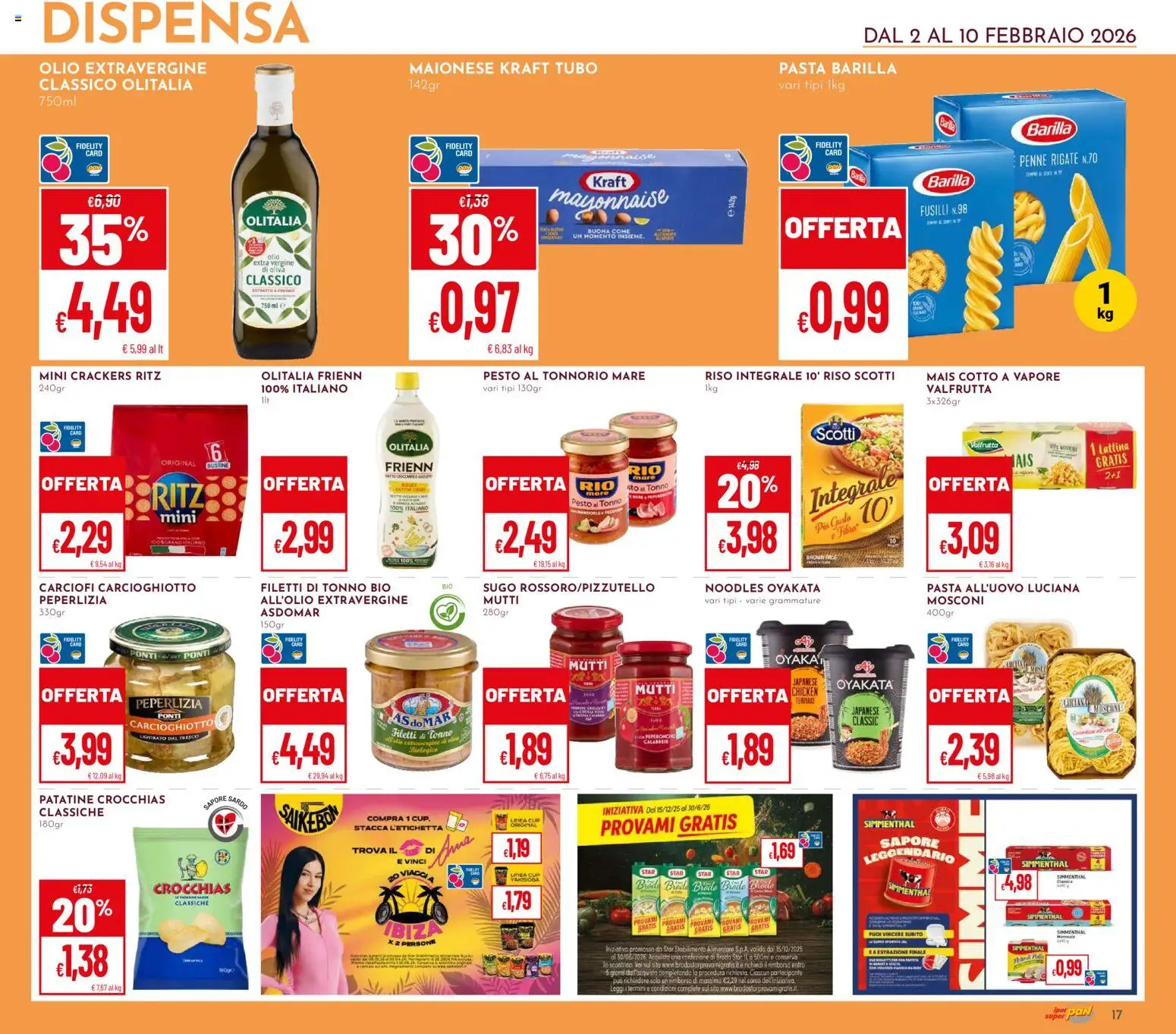 Volantino Pan del 02.02.2026 | Pagina: 17 | Prodotti: Tubo, Pesto, Fusilli, Mais