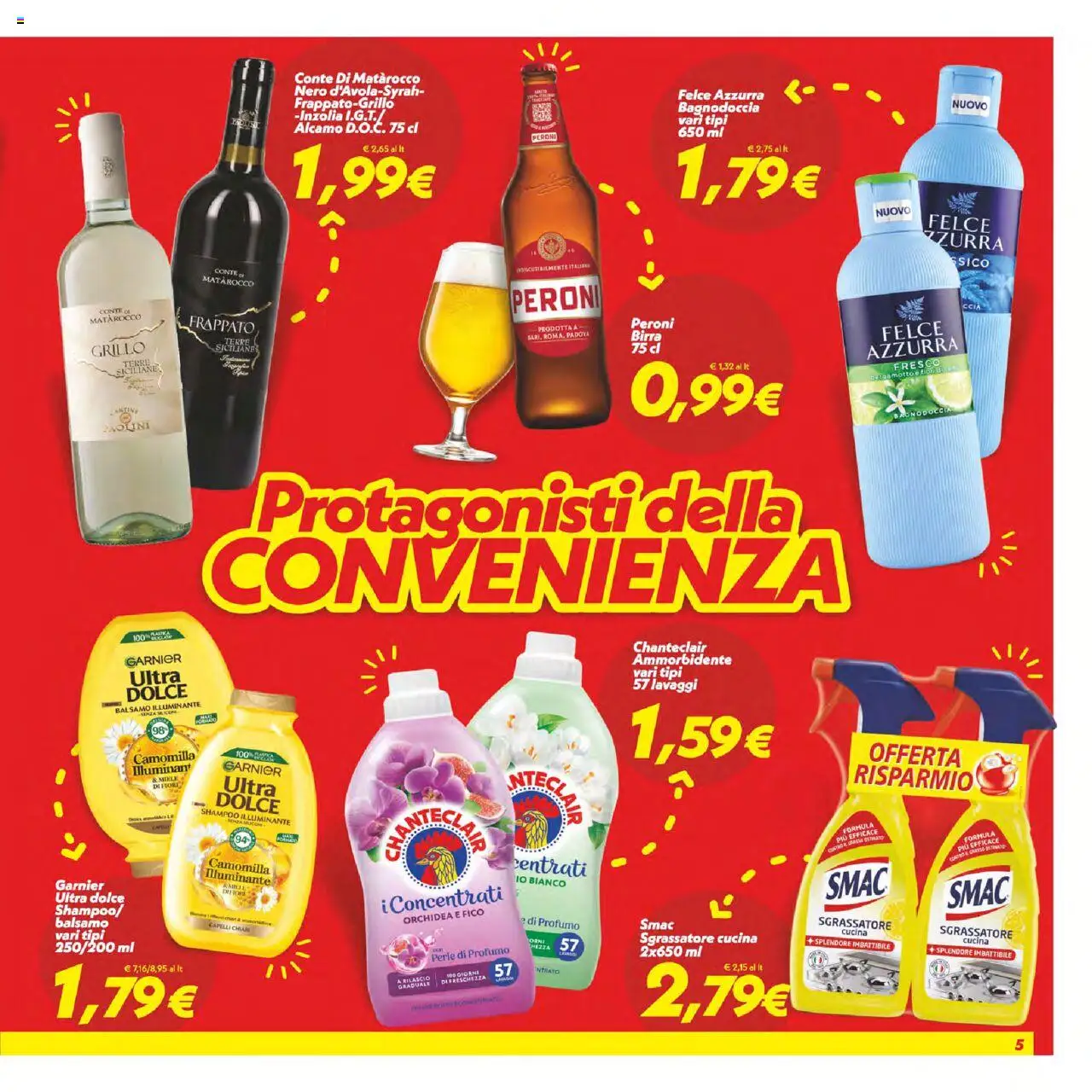 Volantino SuperConveniente del 12.09.2025 | Pagina: 5 | Prodotti: Balsamo, Sgrassatore, Orchidea, Profumo