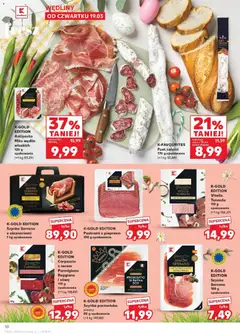 Pogląd oferty "Kaufland gazetka - Wielkanoc" - ważna od 19.03.2026 | Strona: 10 | Produkty: Carpaccio, Prosciutto, Salami, Wędliny