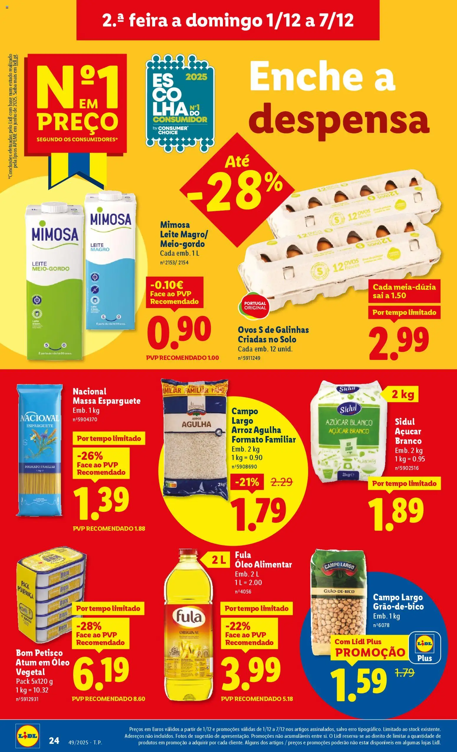 Lidl folheto │ válido de 01.12.2025 | Página: 24 | Produtos: Ovos, Óleo, Arroz, Açúcar