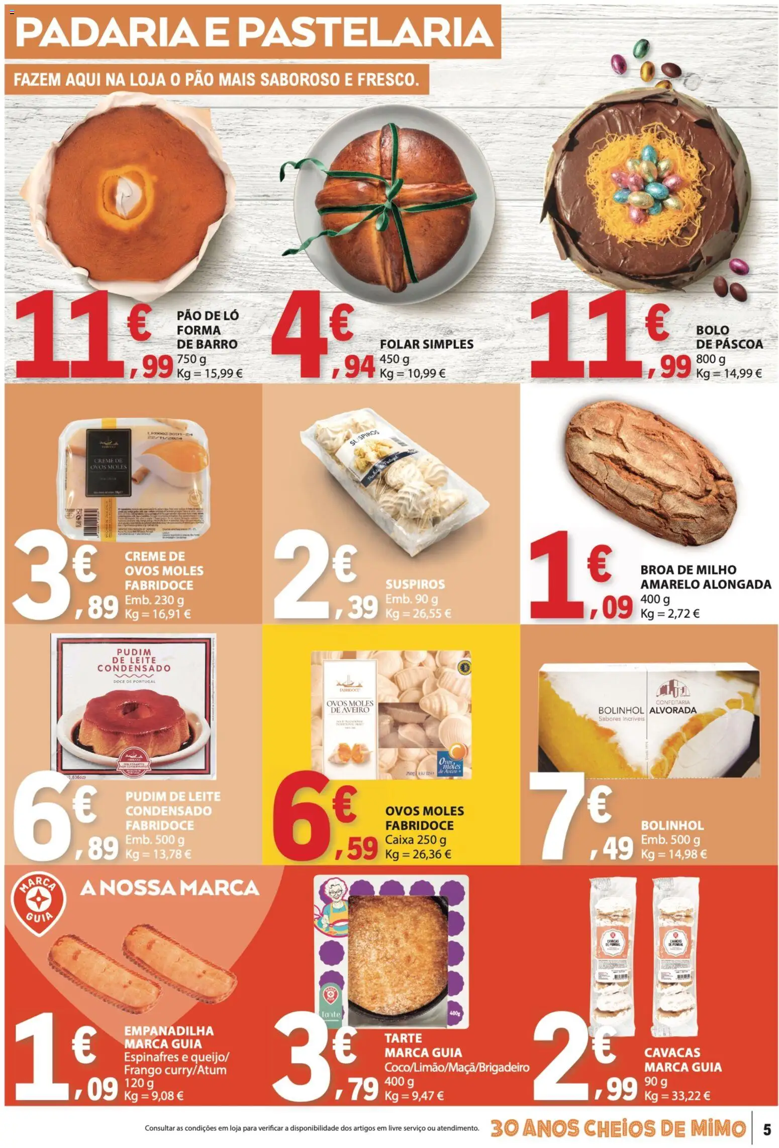 E.Leclerc folheto │ válido de 26.03.2026 | Página: 5 | Produtos: Frango, Padaria, Tarte, Milho