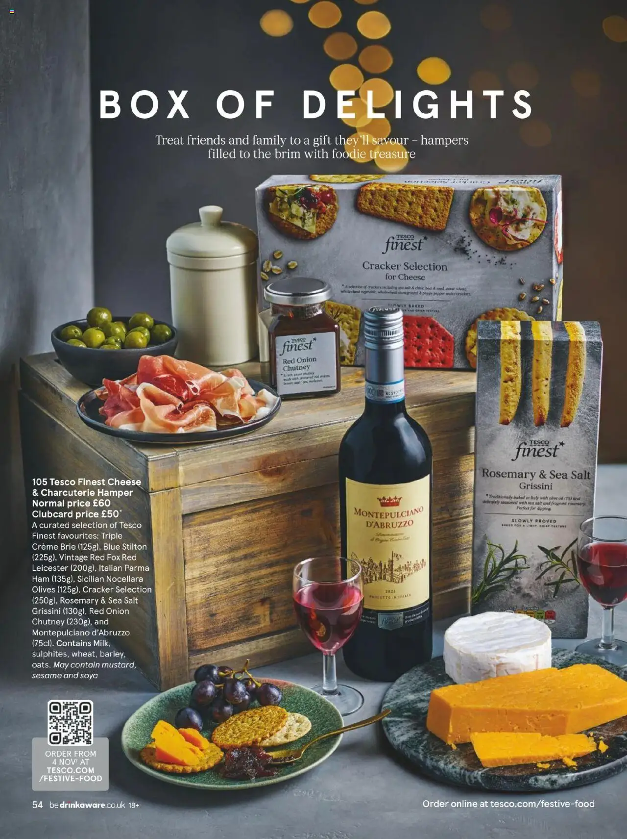 {H1} | Page: 54 | Products: Red onion, Rosemary, Cheese, Crackers