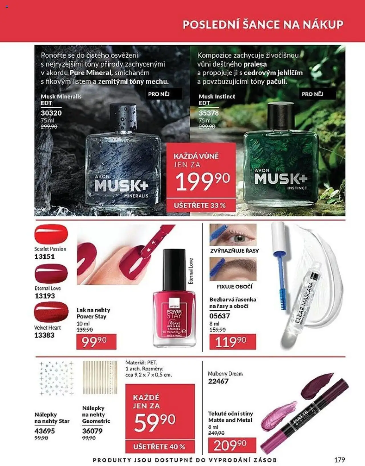Avon katalog 10/2025 od 01.10.2025 | Strana: 179 | Produkty: Nálepky, Velvet, Nehty, Řasenka