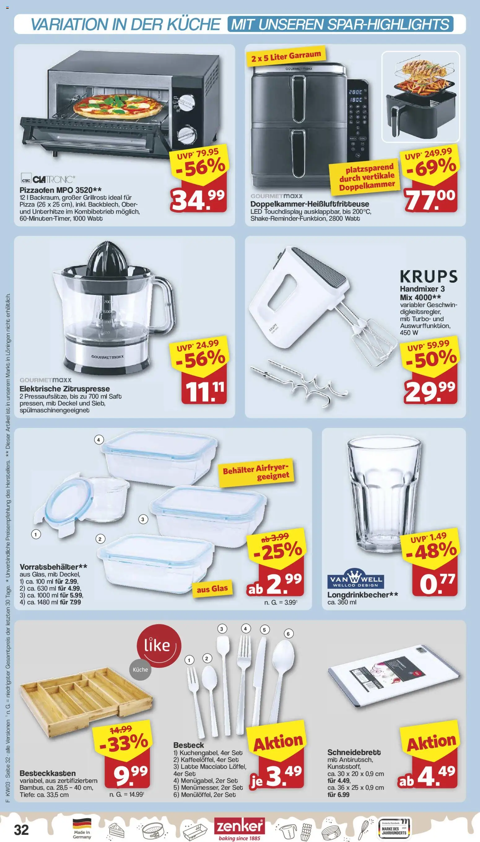 Famila Nordwest Prospekt 	 – gültig ab 12.01.2026 | Seite: 32 | Produkte: Krups, Küche, Handmixer, Pizza