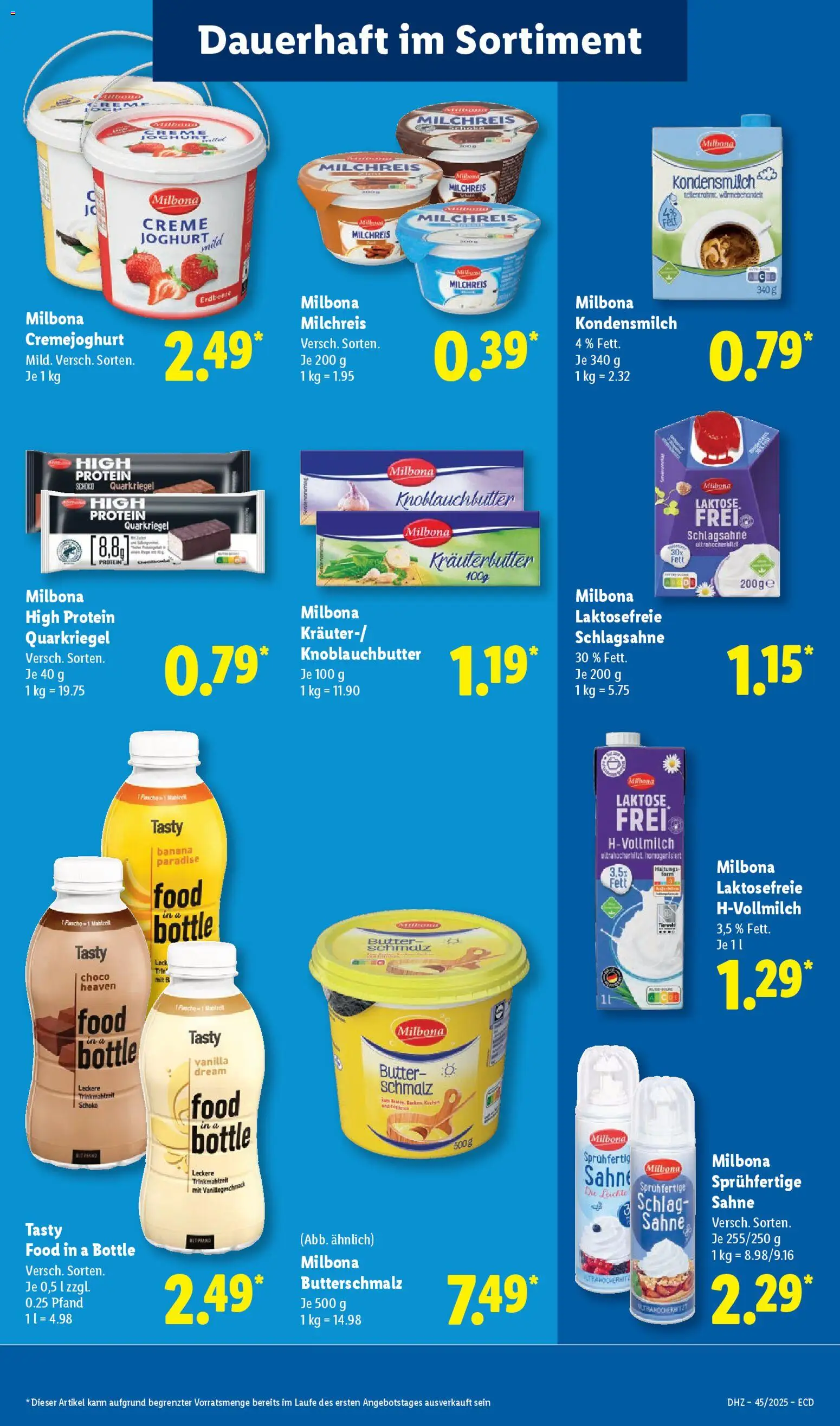 Lidl - Prospekt – gültig ab 03.11.2025 | Seite: 11 | Produkte: Schlagsahne, Butter, Joghurt, Sahne