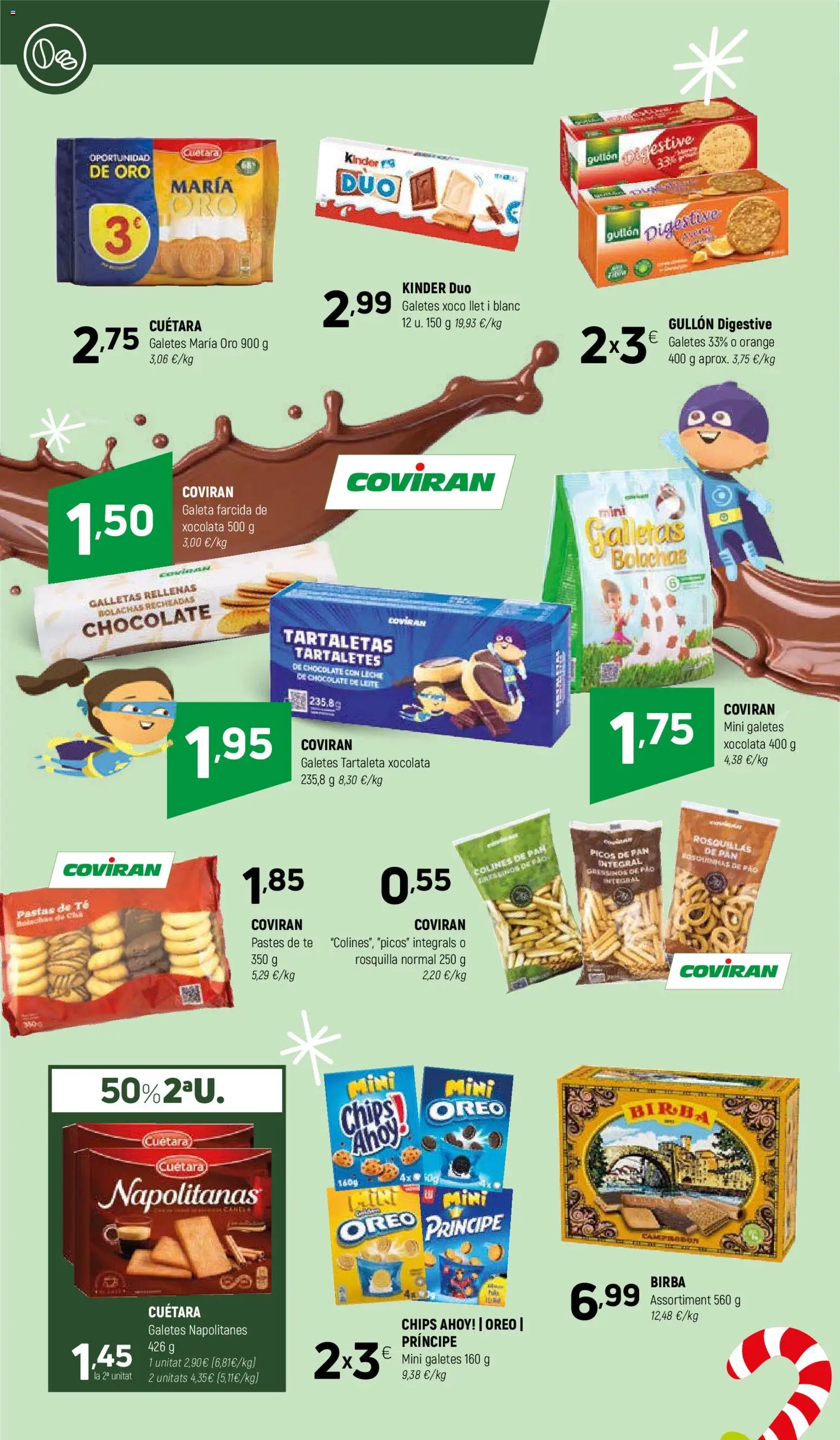 Coviran - Barcelona │ válido desde el 02.12.2025 | Página: 16 | Productos: Pan, Chocolate, Té, Galletas rellenas