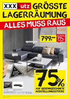 XXXL Lutz Größte Lagerräumungsverkauf ab 15.09.2025 gültig