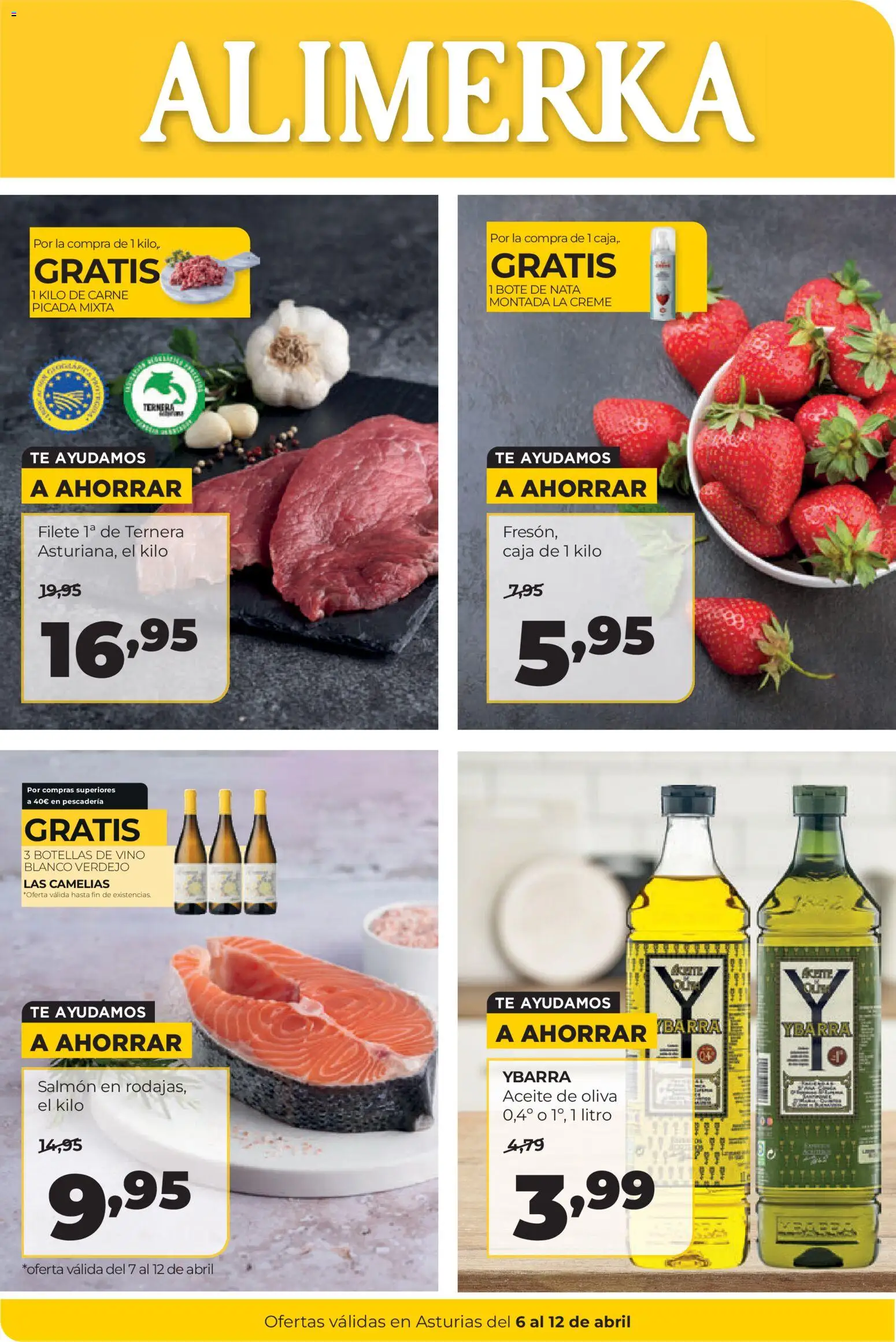 Alimerka folleto Asturias │ válido desde el 06.04.2026 | Página: 1 | Productos: Aceite, Té, Aceite de oliva, Filete