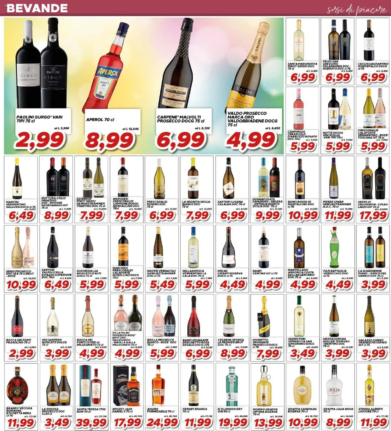 Volantino Ma Supermercati del 27.03.2026 | Pagina: 21 | Prodotti: Rum, Aperol, Liquore, Amaro