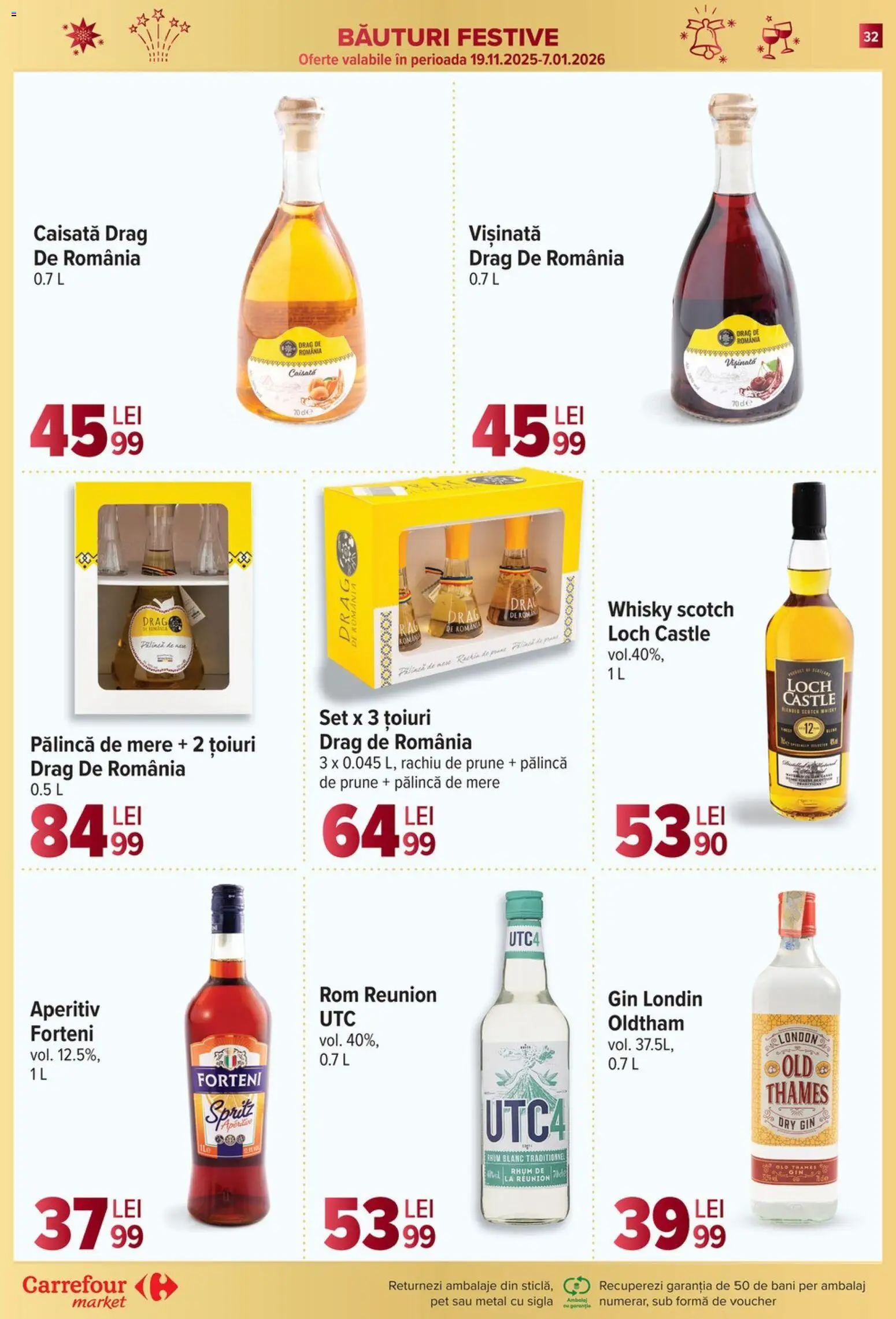 Noul catalog Carrefour – valabil de la 27.12.2025 | Pagină: 32 | Produse: Mere, Rom, Prune, Gin