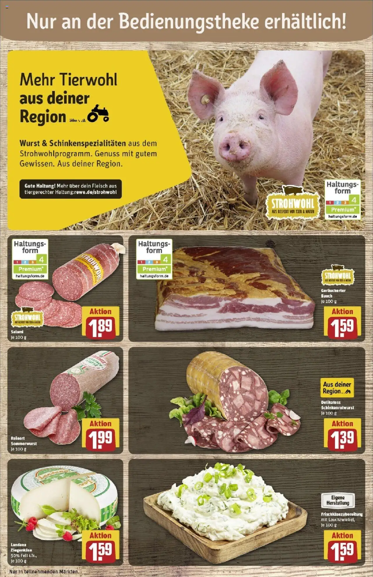 Rewe prospekt Oberwesel	 - gültig ab dem 01.06.2025 | Seite: 11 | Produkte: Ziegenkäse, Wurst, Salami, Fleisch
