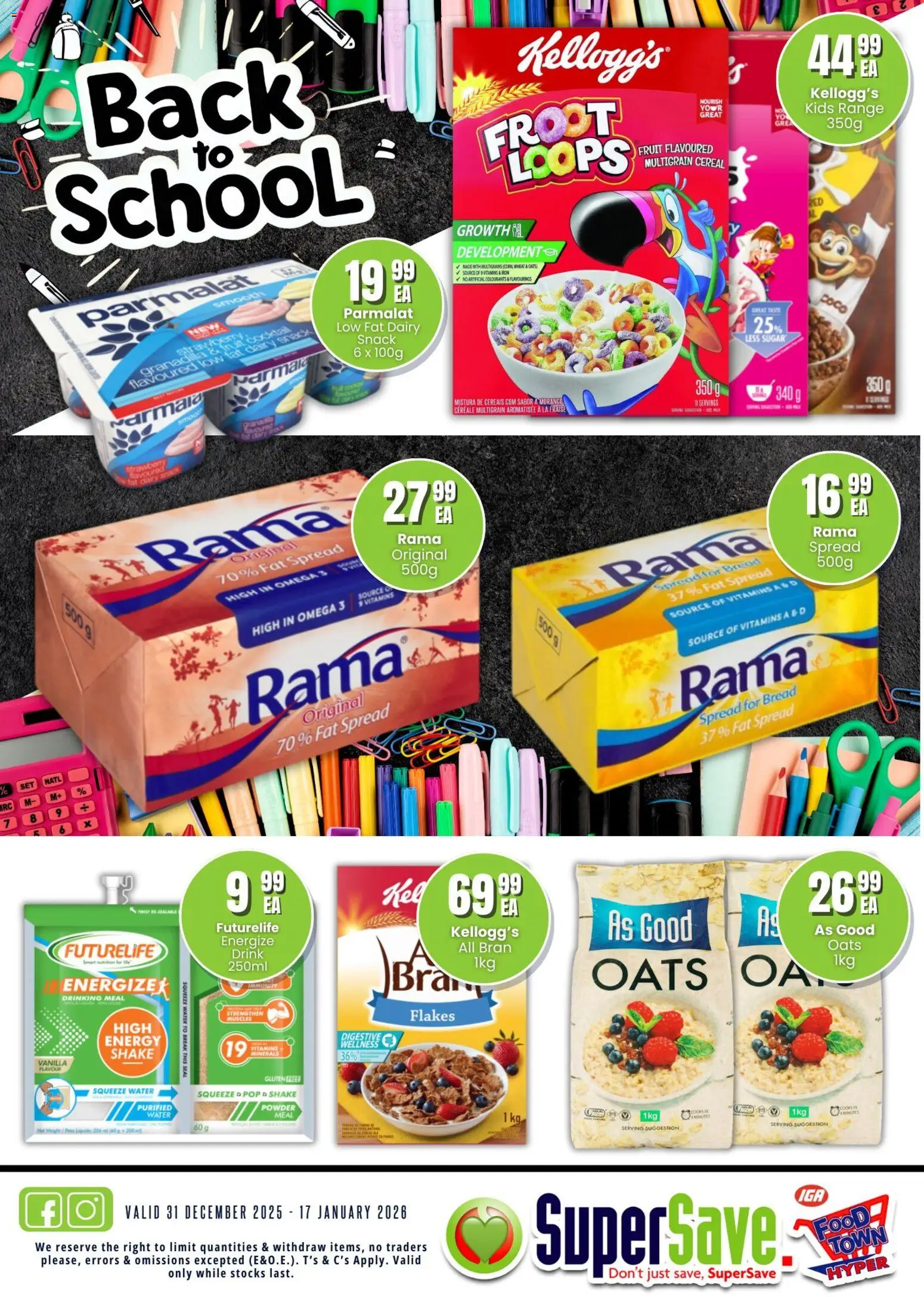 New Super Save catalogue – valid from 31.12.2025 | Page: 5 | Products: Vitamins, Flakes, Fruit, Sugar