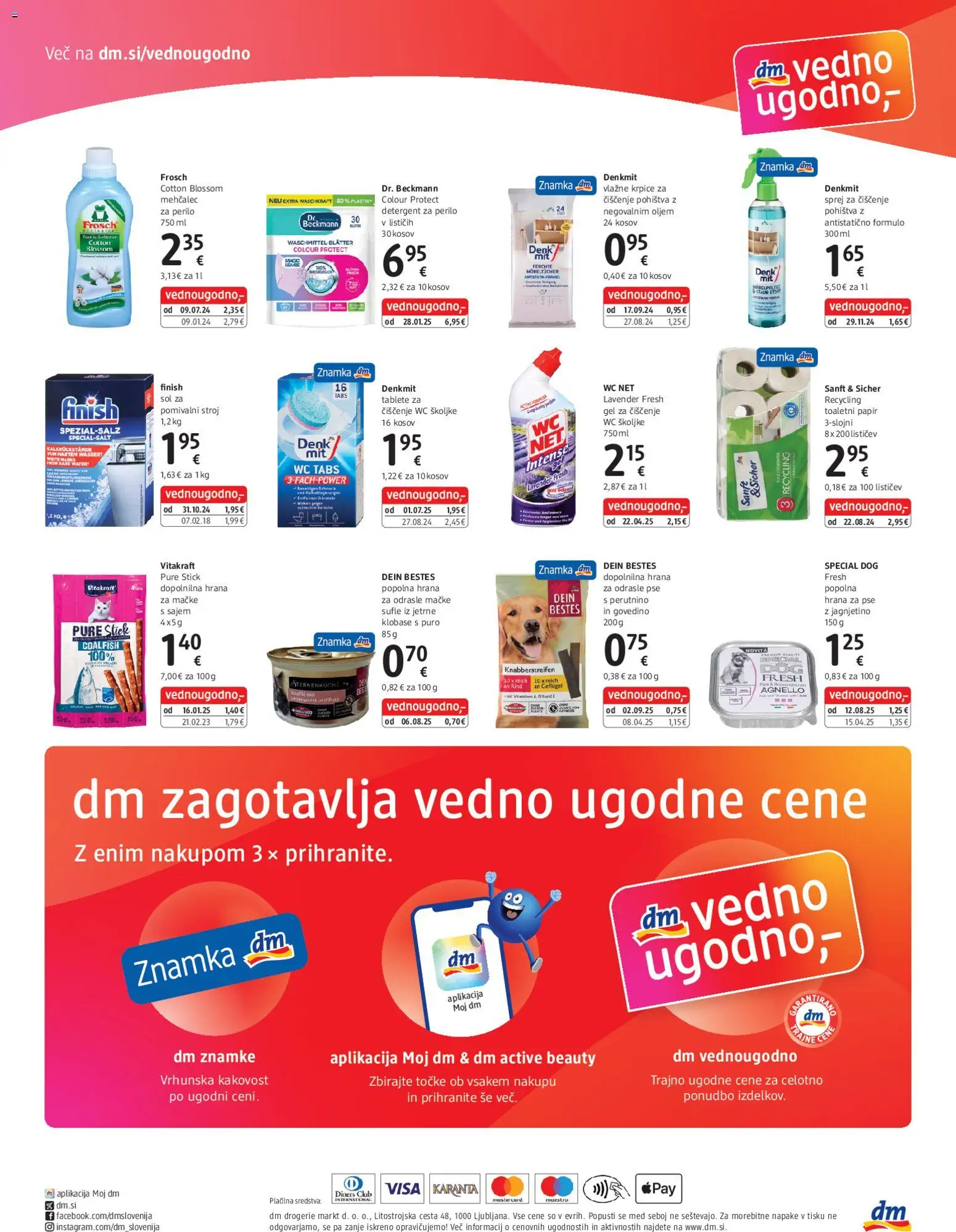 Novi DM Drogerie Markt katalog ponudbe – veljaven od 15.10.2025 | Stran: 4 | Izdelki: Hrana za mačke, Školjke, Pomivalni stroj, Klobase