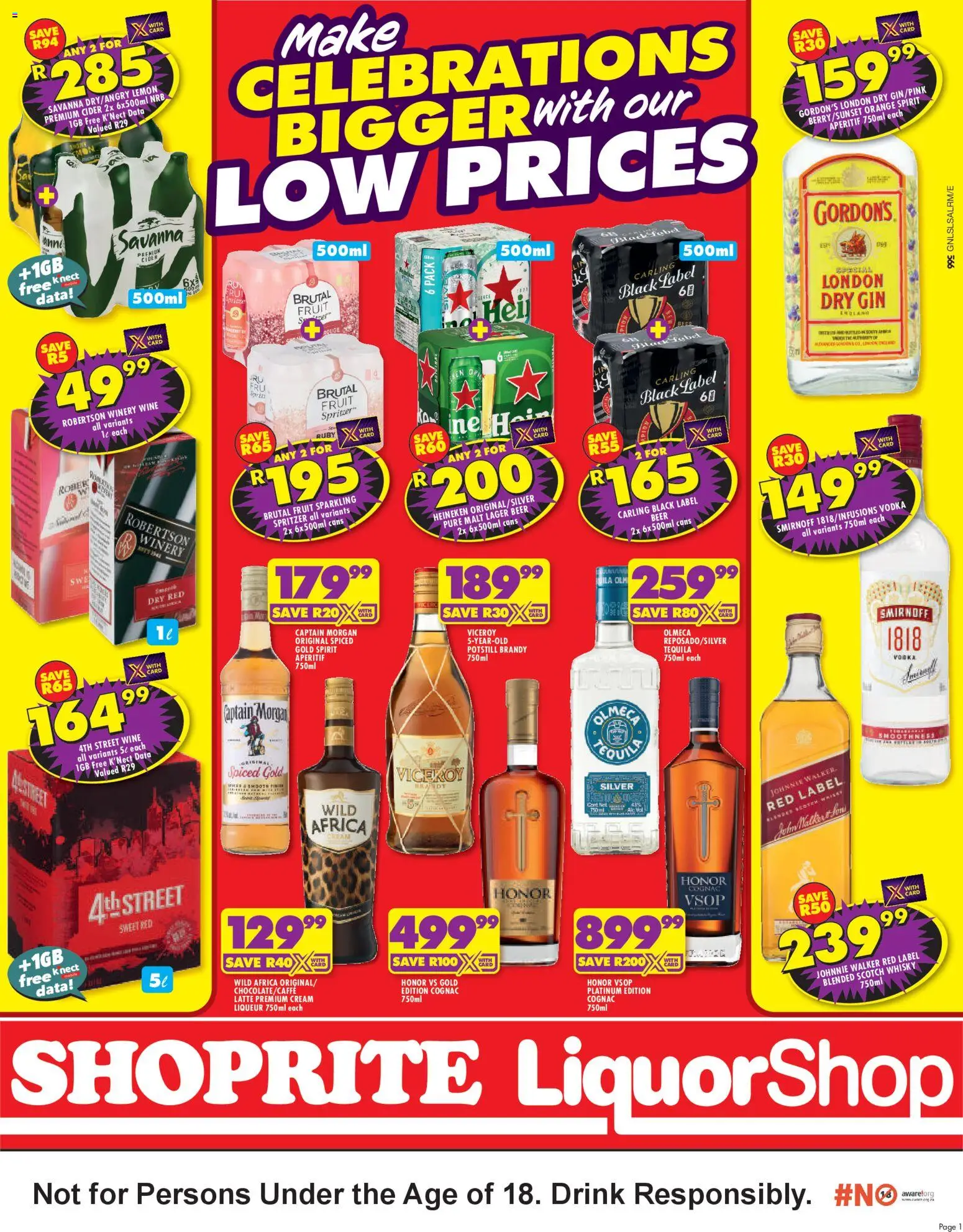 New Shoprite catalogue – valid from 25.03.2026 | Page: 1 | Products: Cider, Beer, Cream, Fruit