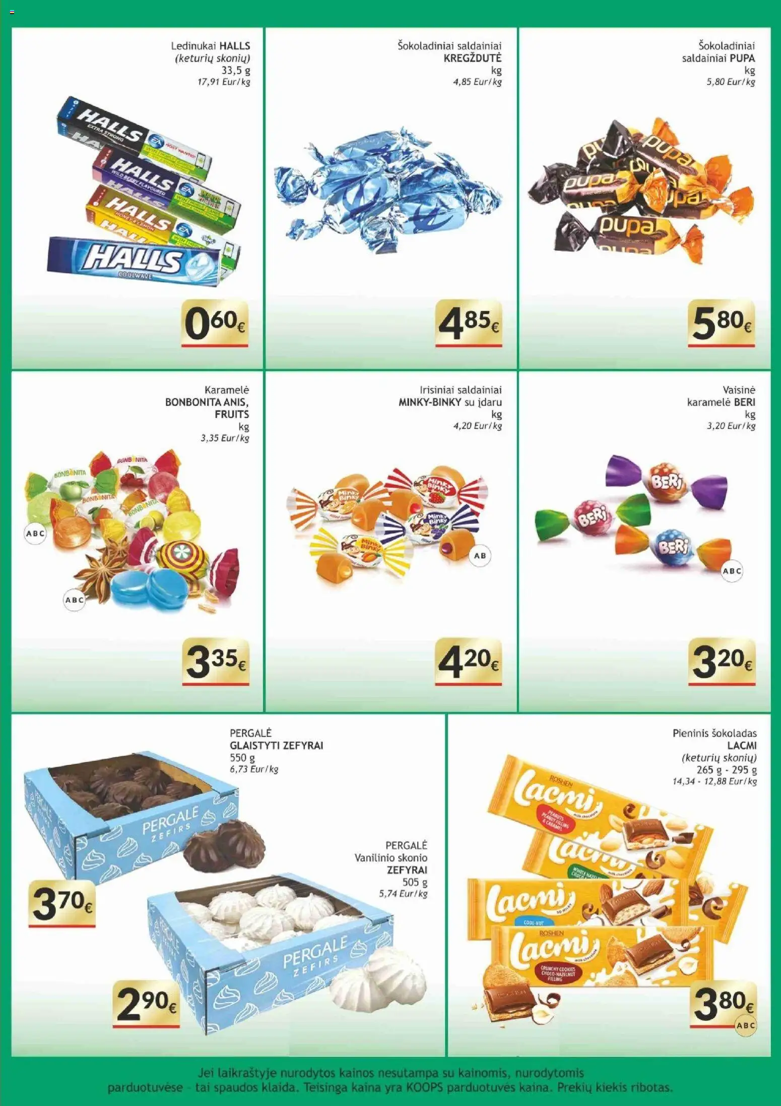 Koops akcijos nuo 05.01.2026 | Puslapis: 7 | Prekių: Ledinukai, Šokoladas, Saldainiai