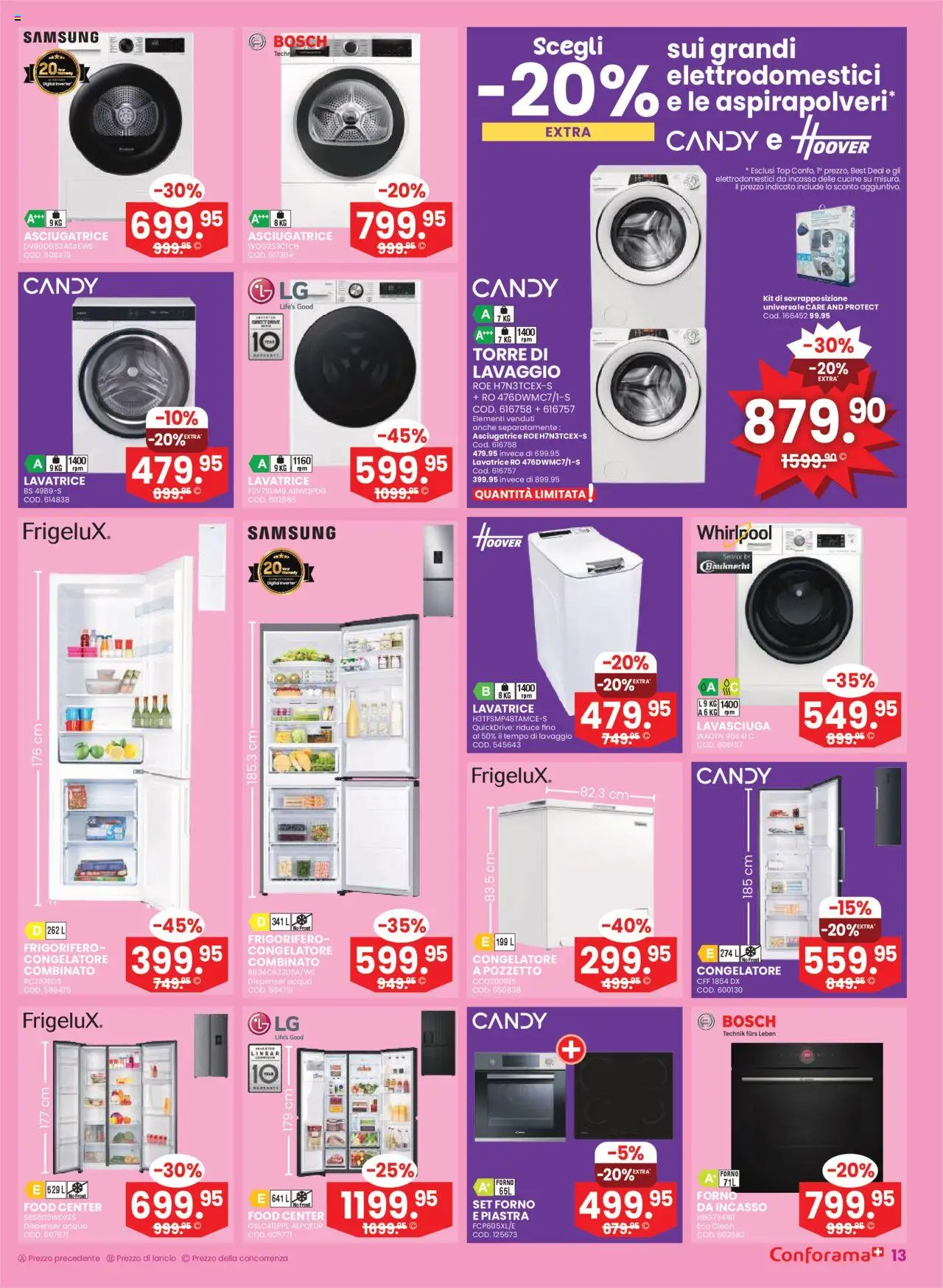 Conforama Aktionen IT – gültig ab 10.09.2025 | Seite: 13 | Produkte: Top, Samsung, Bosch
