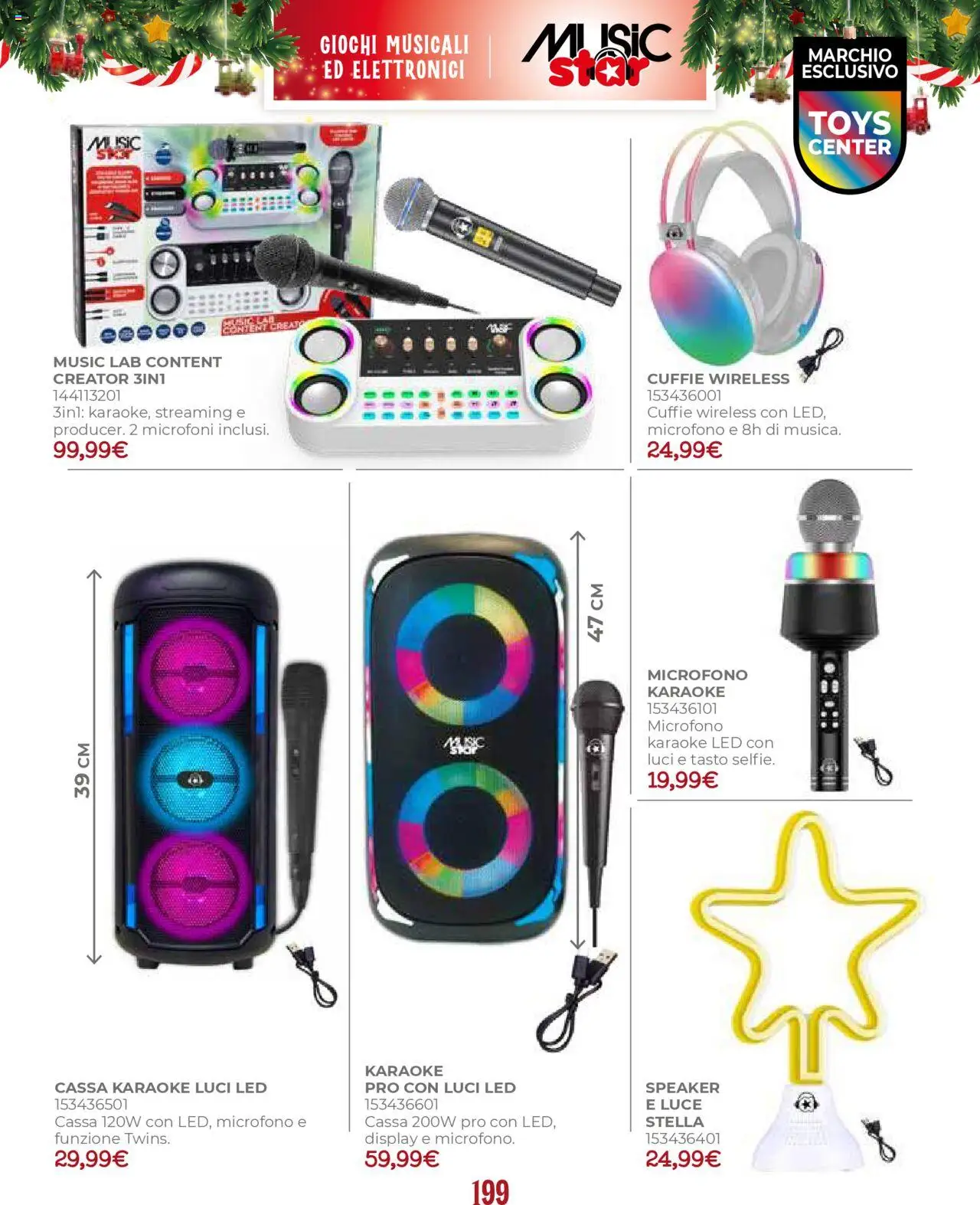 Volantino Toys Center del 17.10.2025 | Pagina: 201 | Prodotti: Cuffie, Microfono, Speaker