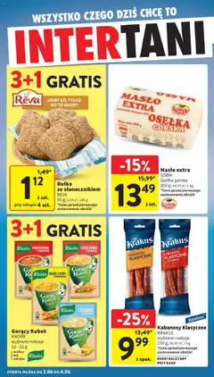 Intermarche Gazetka od 29.05.2025 | Strona: 42 | Produkty: Gorący kubek, Szynka, Bułka, Masło