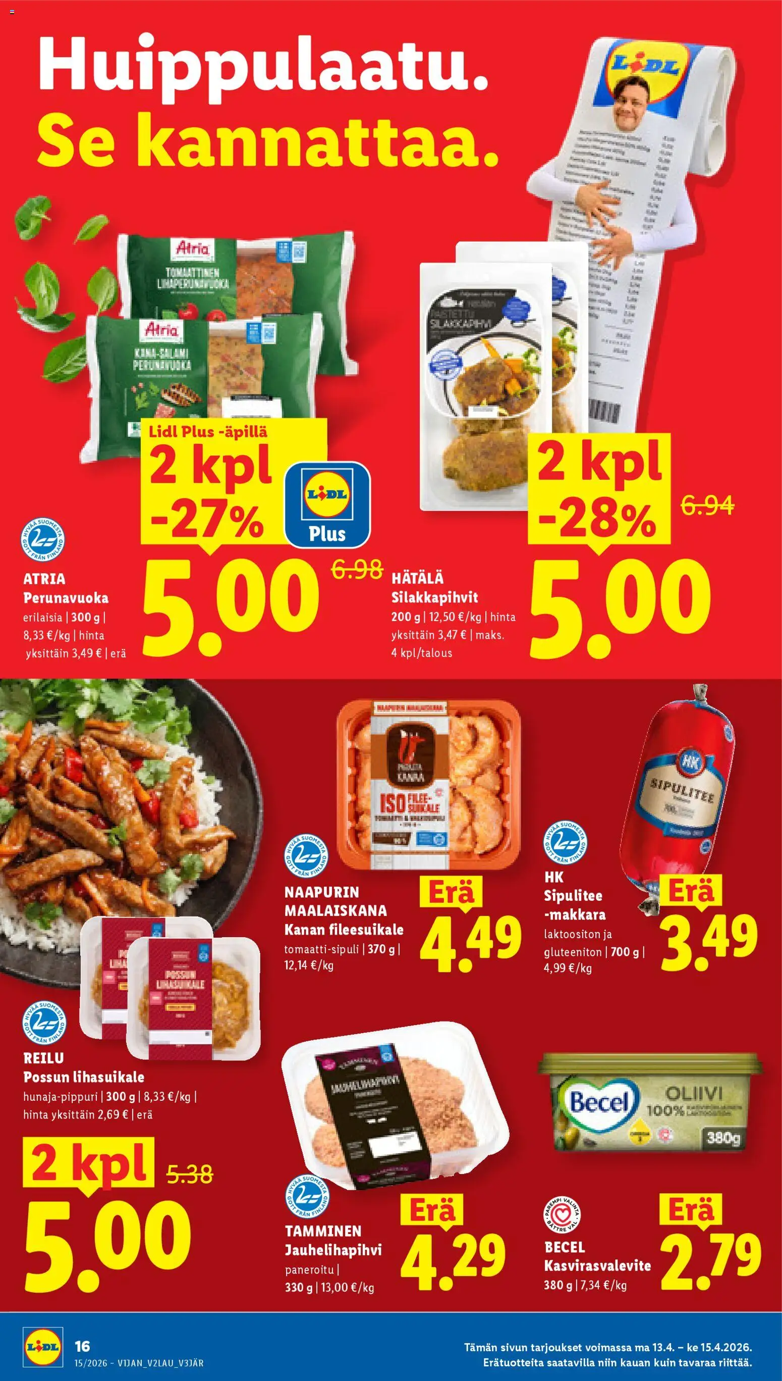 Lidl tarjoukset - Rovaniemi – voimassa 09.04.2026 alkaen | Sivu: 24 | Tuotteet: Makkara