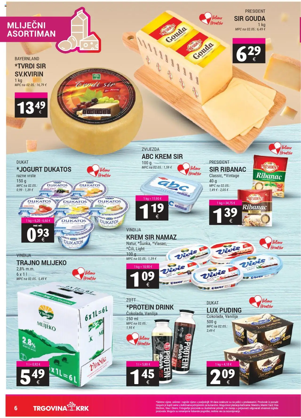 Trgovina Krk katalog | vrijedi od 16.08.2025 | Stranica: 6 | Proizvodi: Mlijeko, Puding, Trajno mlijeko, Namaz