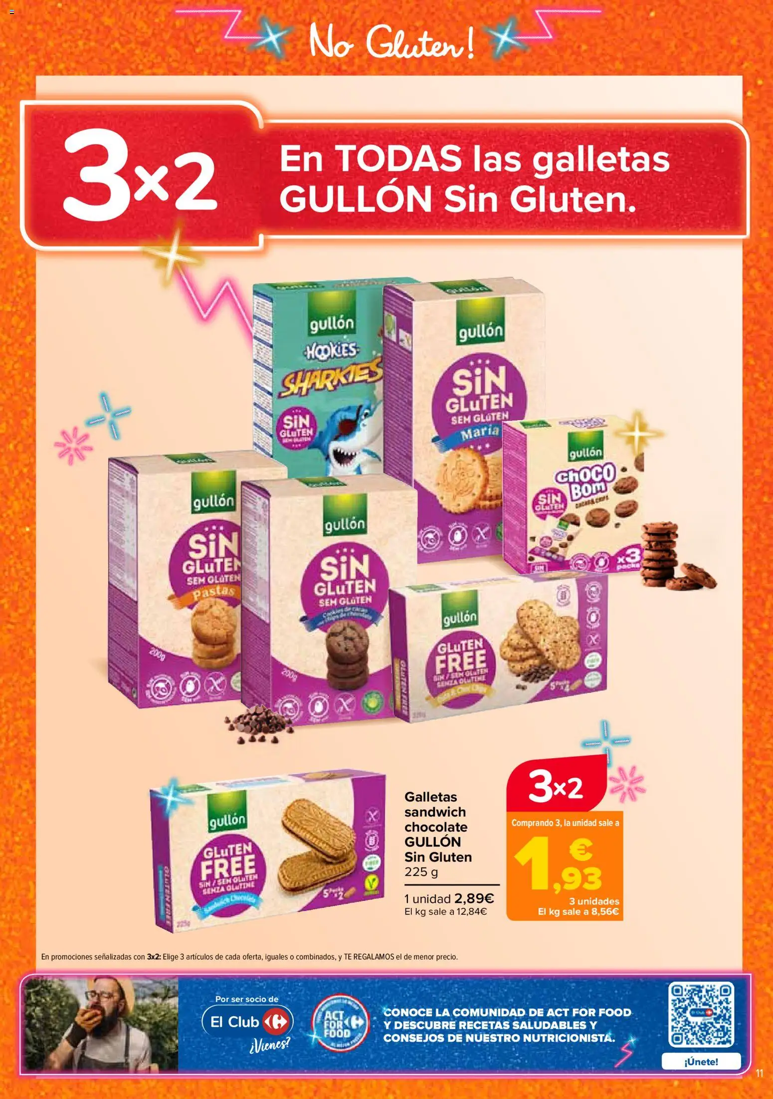 Carrefour Sin Gluten │ válido desde el 07.04.2026 | Página: 11 | Productos: Chocolate, Té, Galletas