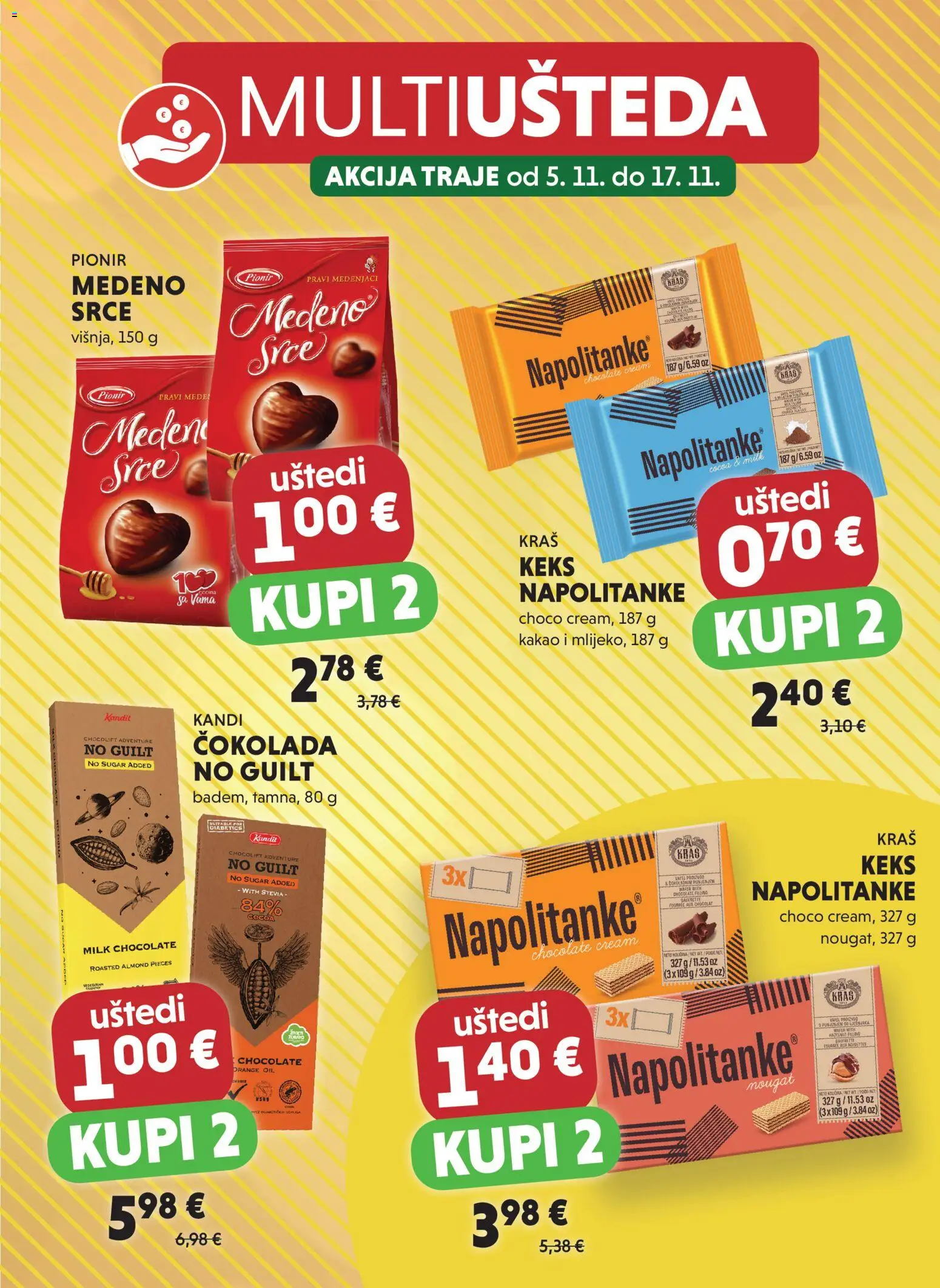 Studenac katalog | vrijedi od 05.11.2025 | Stranica: 5 | Proizvodi: Čokolada, Keks, Napolitanke, Kakao