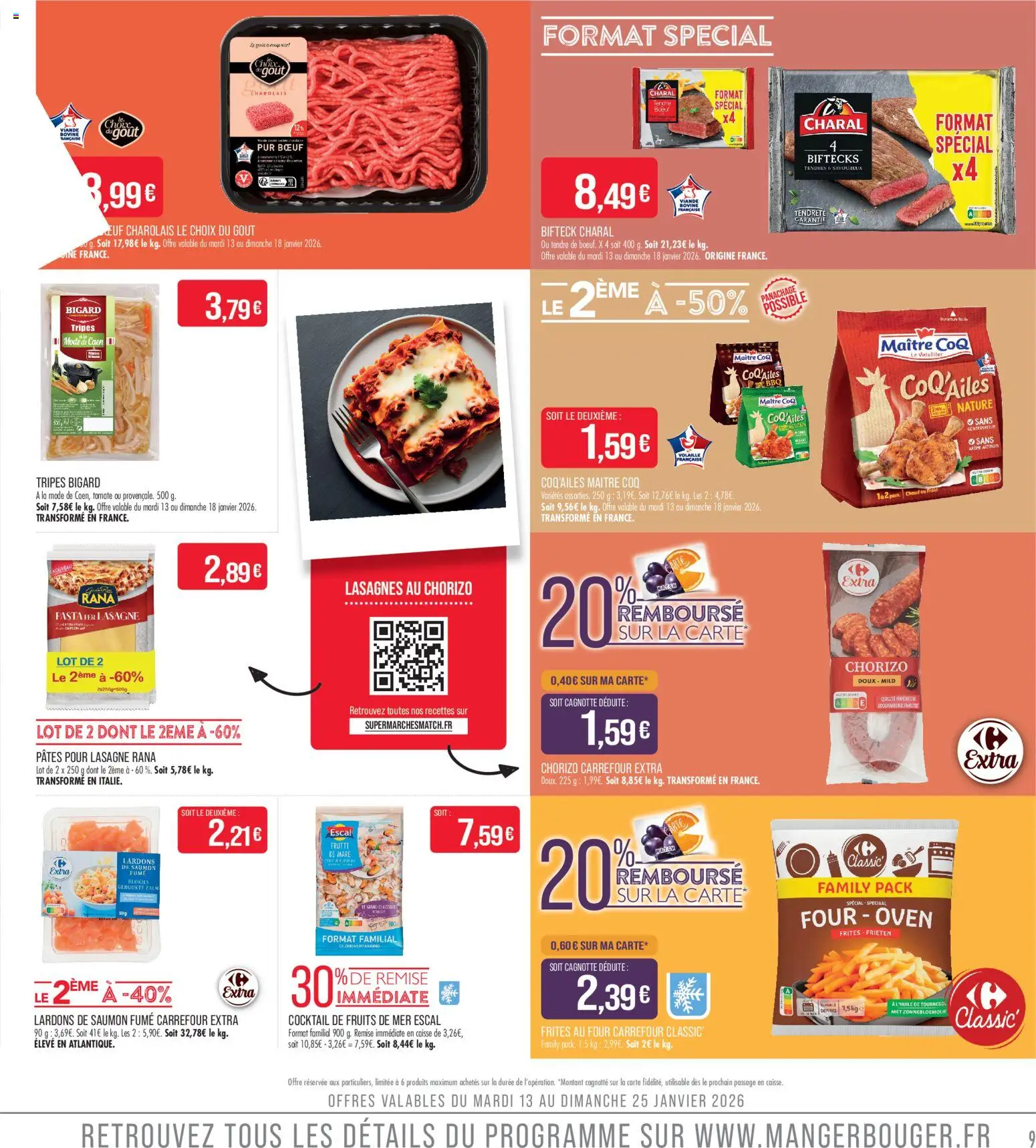 {H1} | Page: 9 | Produits: Fruits de mer, Chorizo, Four, Saumon