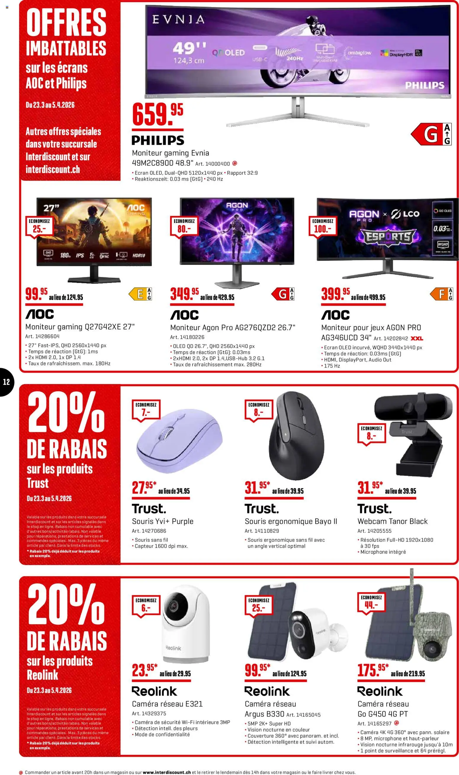 Interdiscount aktionen FR – gültig ab 23.03.2026 | Seite: 12 | Produkte: Audio, Philips