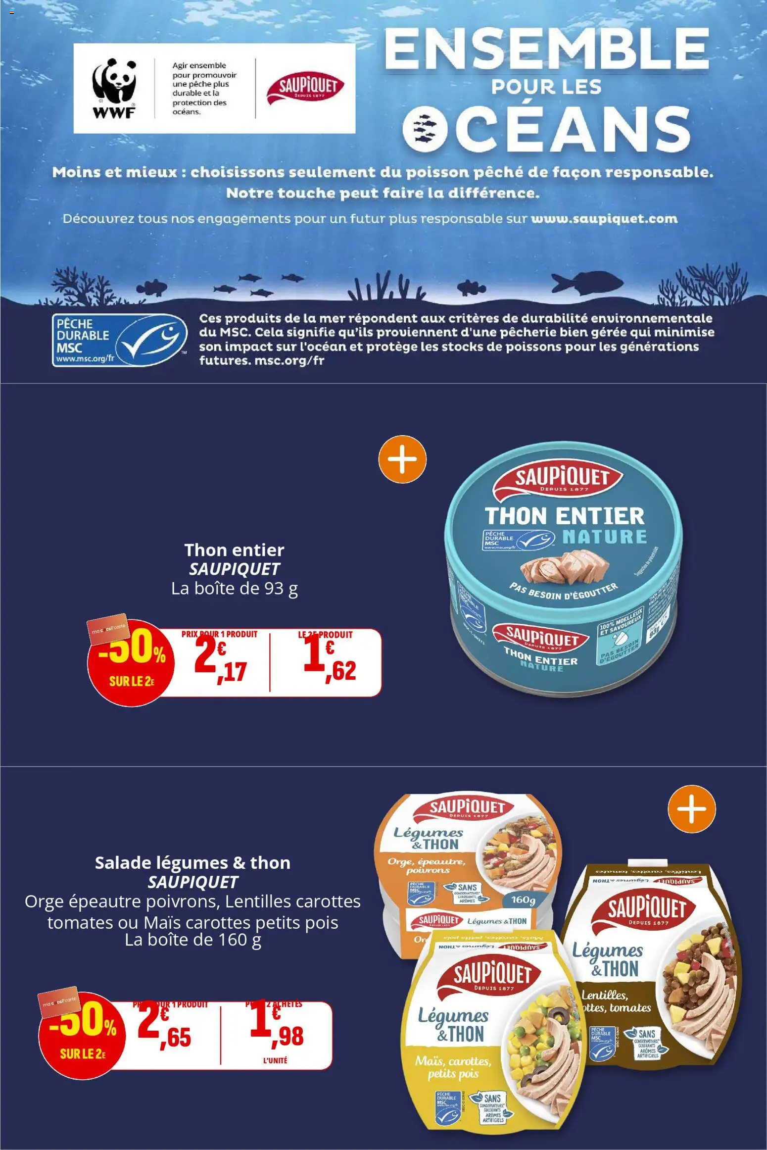 {H1} | Page: 28 | Produits: Salade, Pêche, Thon, Pois