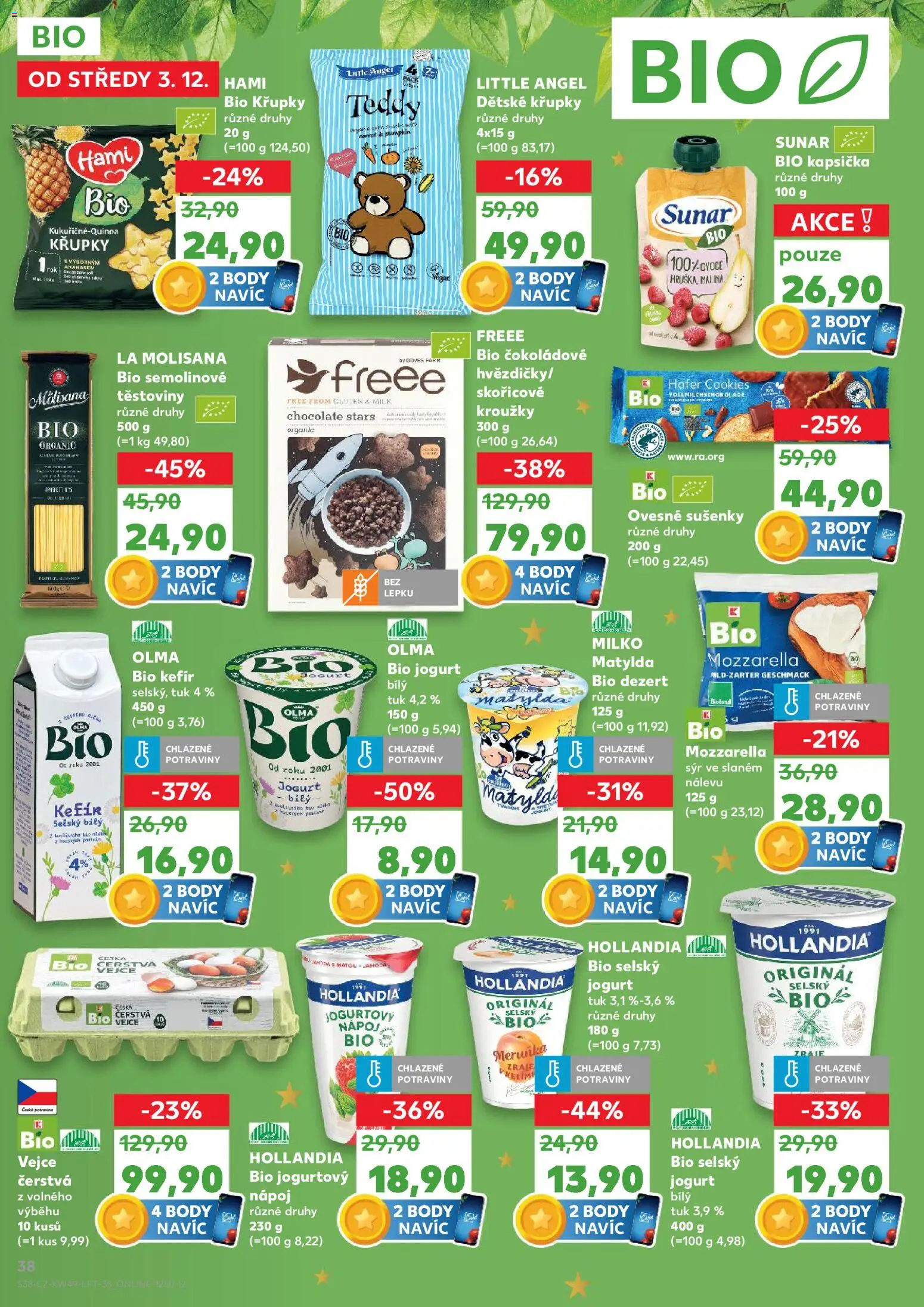 Kaufland leták - Liberec od 03.12.2025 | Strana: 38 | Produkty: Vejce, Těstoviny, Body, Semolinové těstoviny