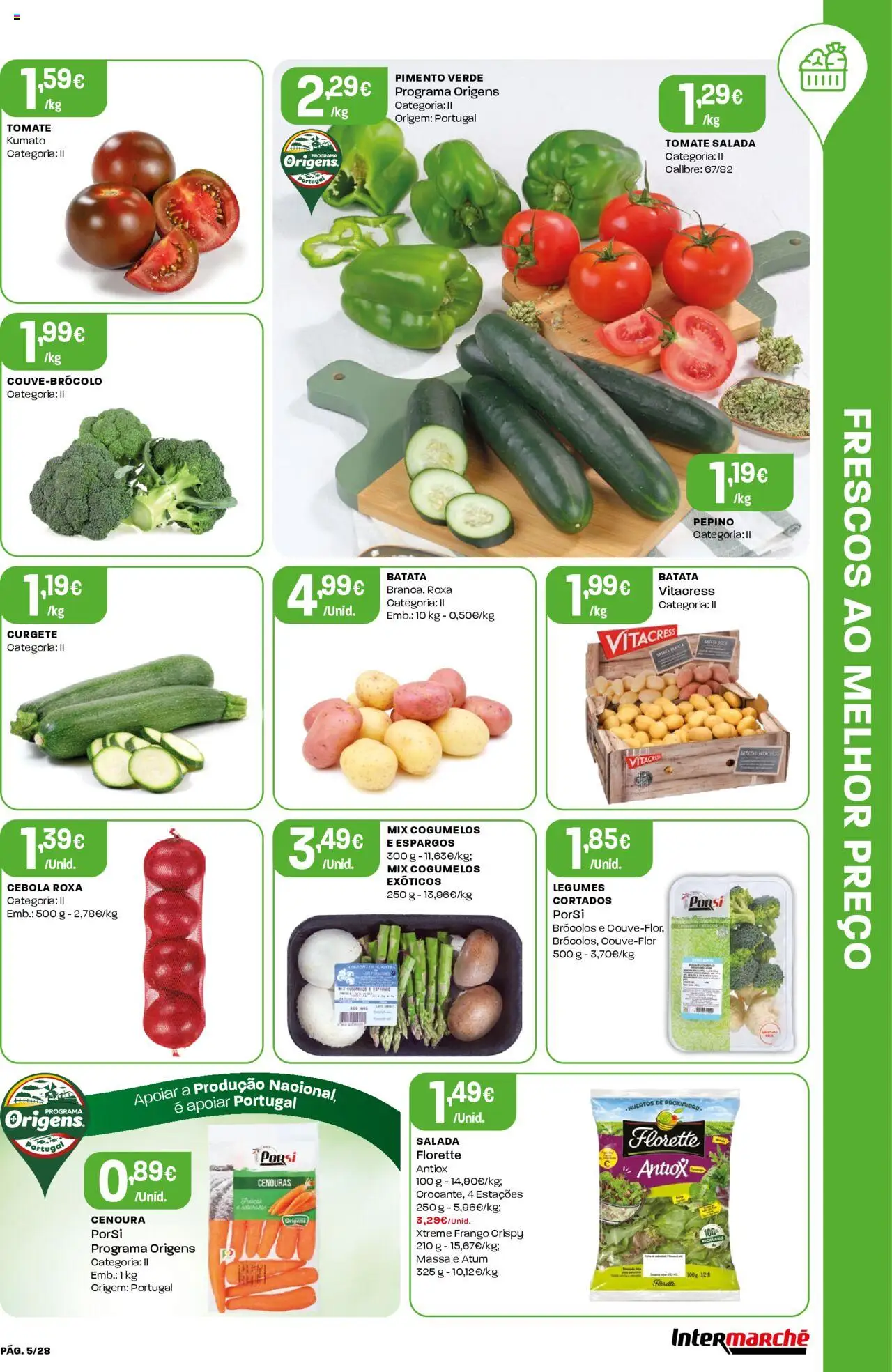 Intermarché folheto │ válido de 31.07.2025 | Página: 5 | Produtos: Atum, Curgete, Tomate, Cenoura