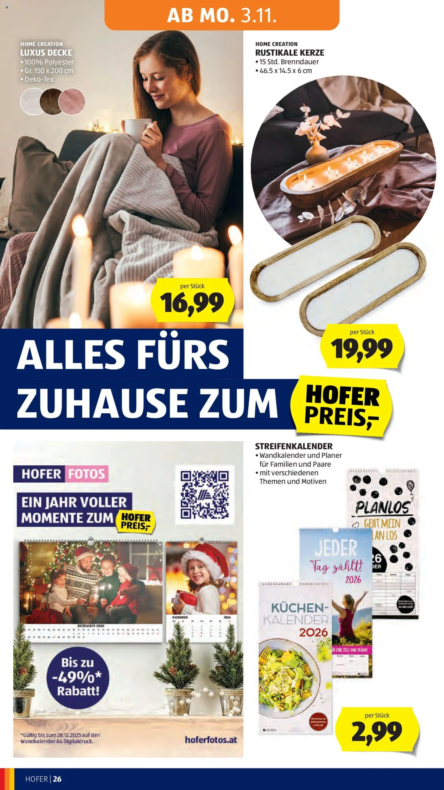 Hofer Flugblatt gültig ab 30.10.2025 | Seite: 30 | Produkte: Decke